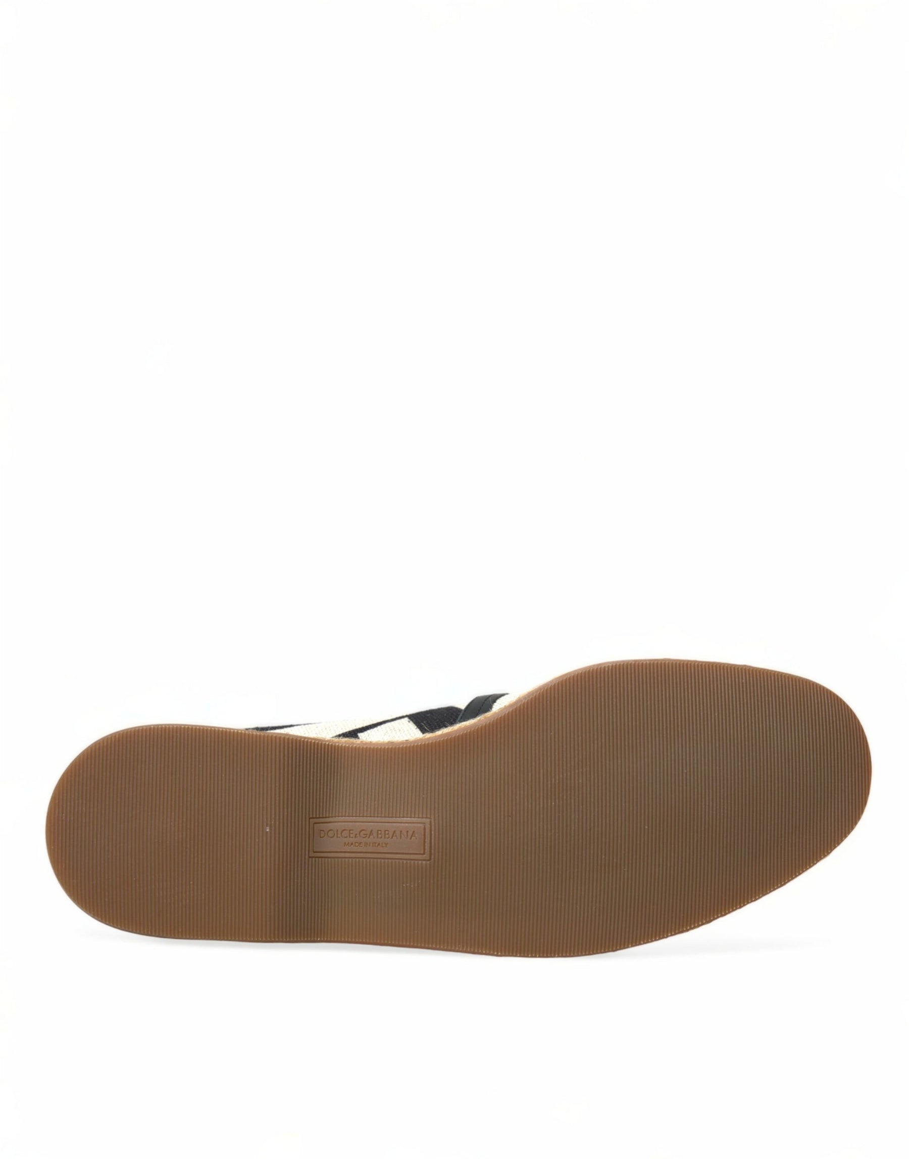 Dolce & Gabbana Beige Black Striped Canvas Espadrilles MONDELLO Shoes | Regal Royce