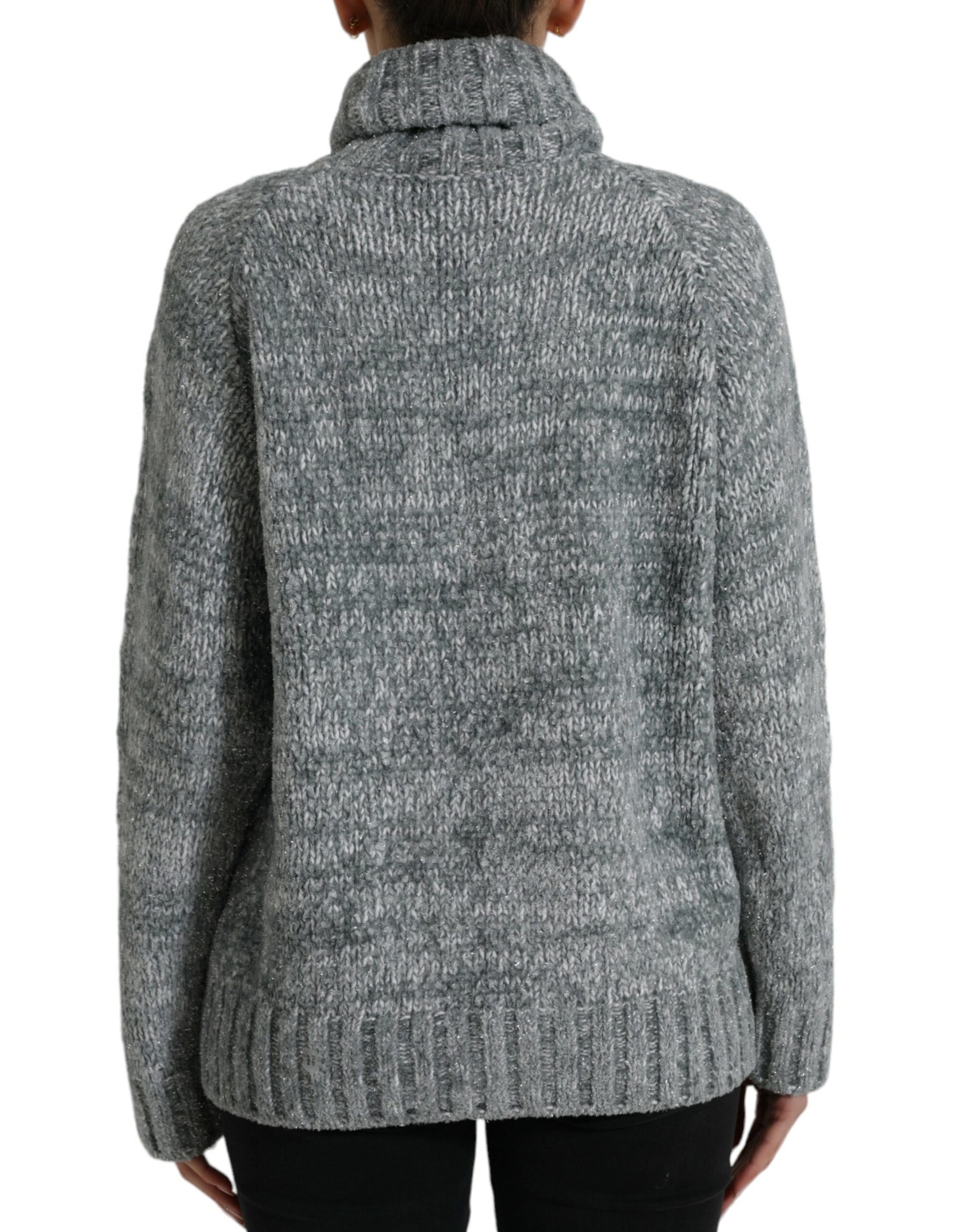 Dolce & Gabbana Gray Cashmere Turtle Neck Pullover Sweater | Regal Royce