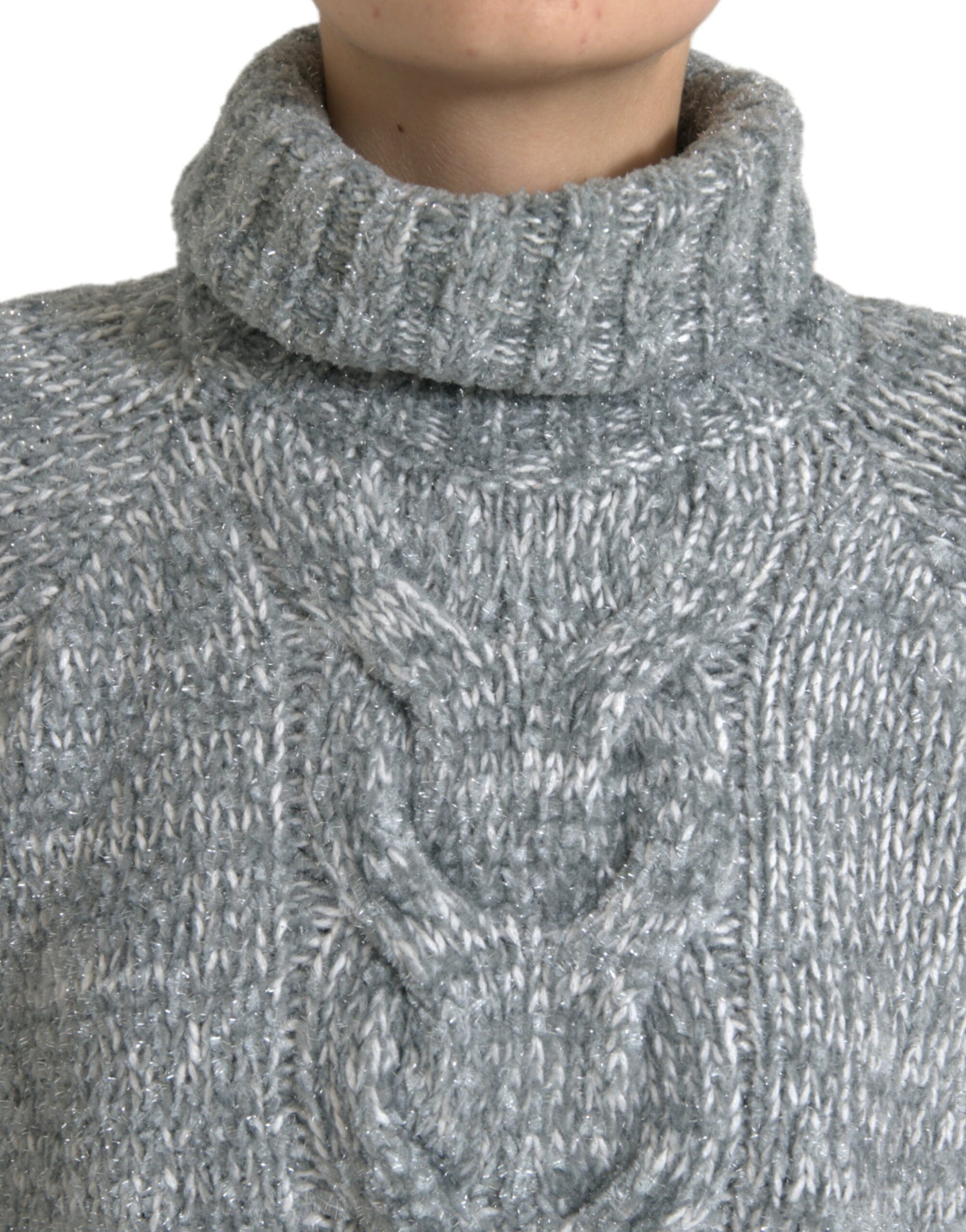 Dolce & Gabbana Gray Cashmere Turtle Neck Pullover Sweater | Regal Royce