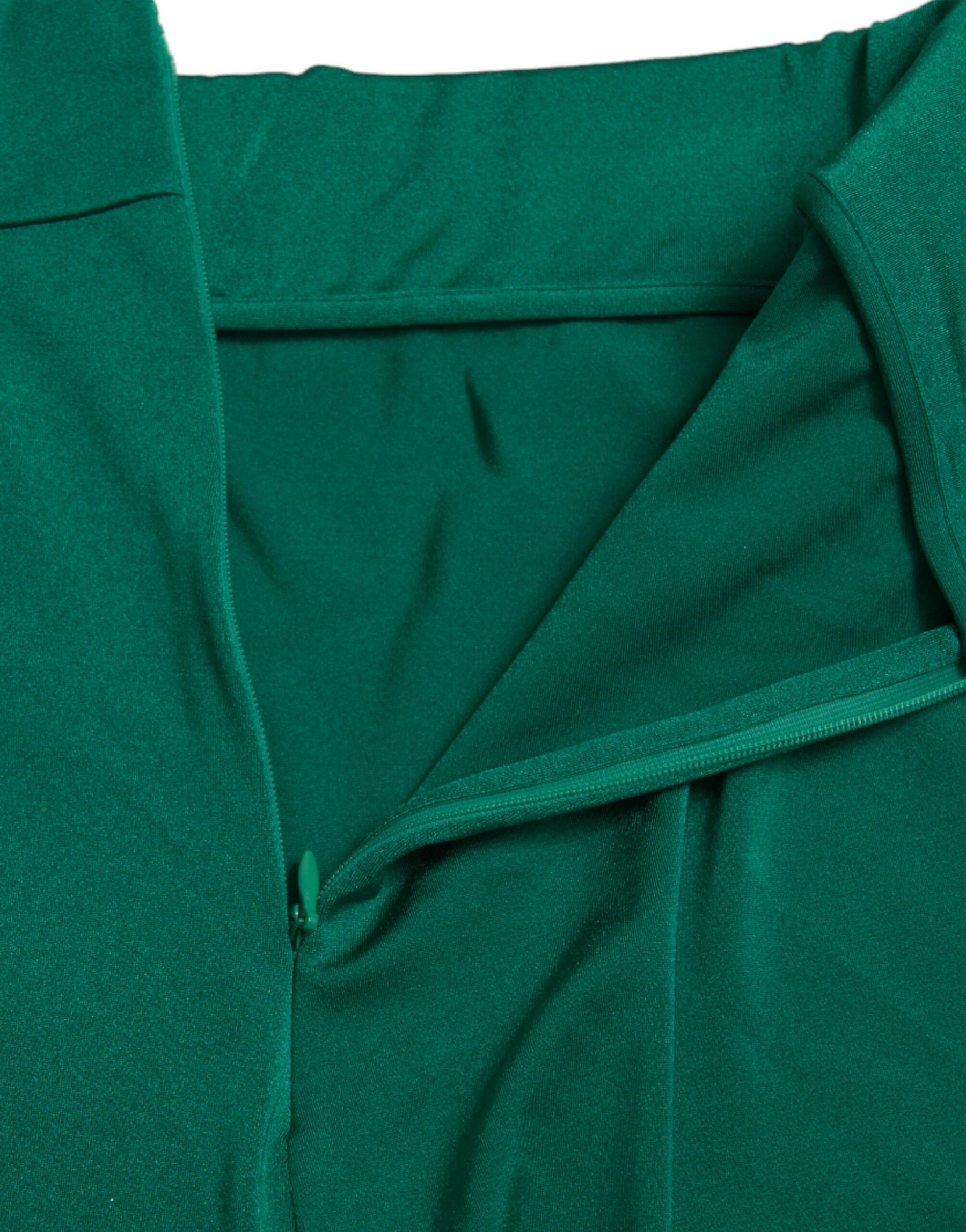 Dolce & Gabbana Green Nylon Stretch Slim Leggings Pants | Regal Royce