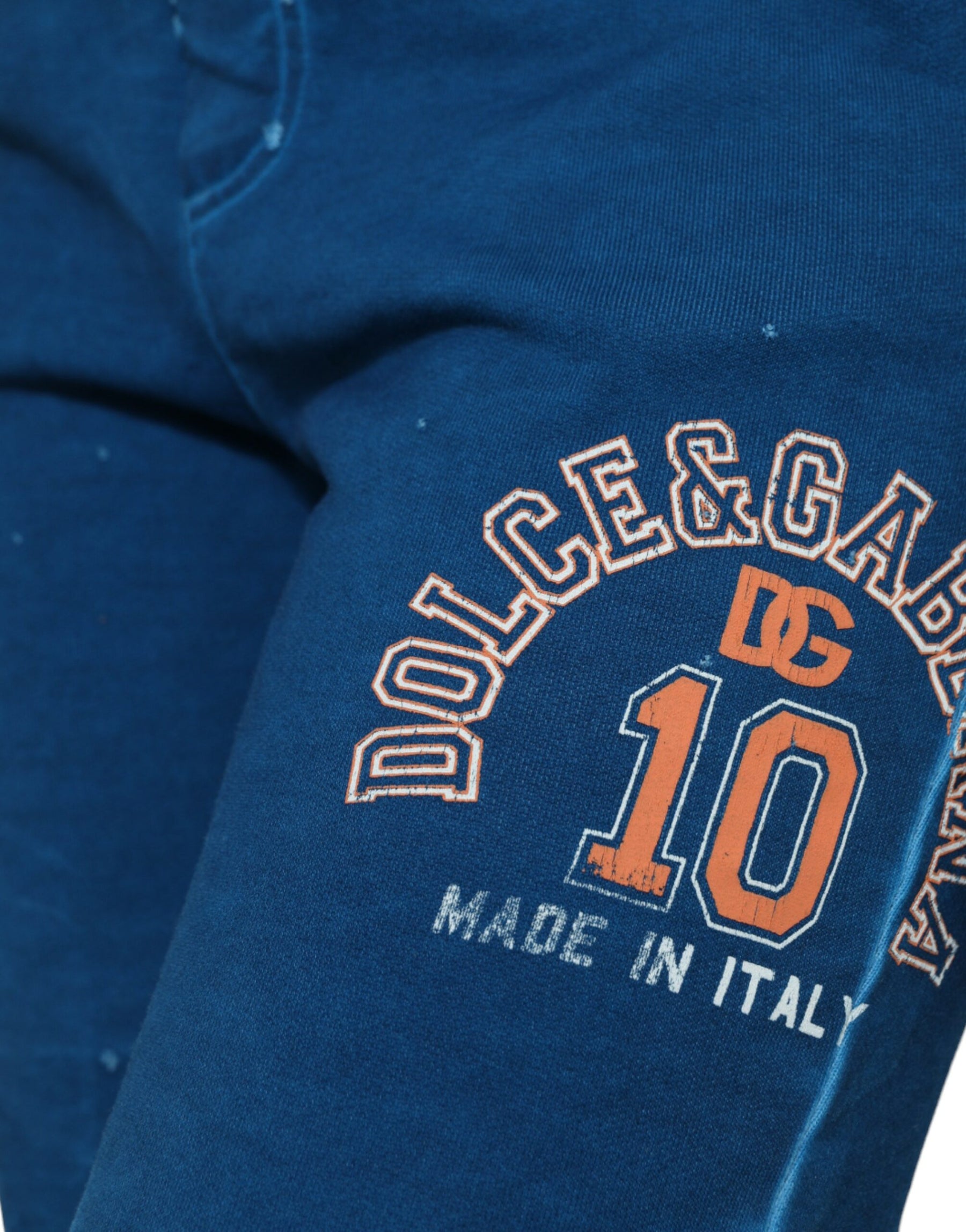 Dolce & Gabbana Blue Logo Cotton Jogger Sweatpants Pants | Regal Royce