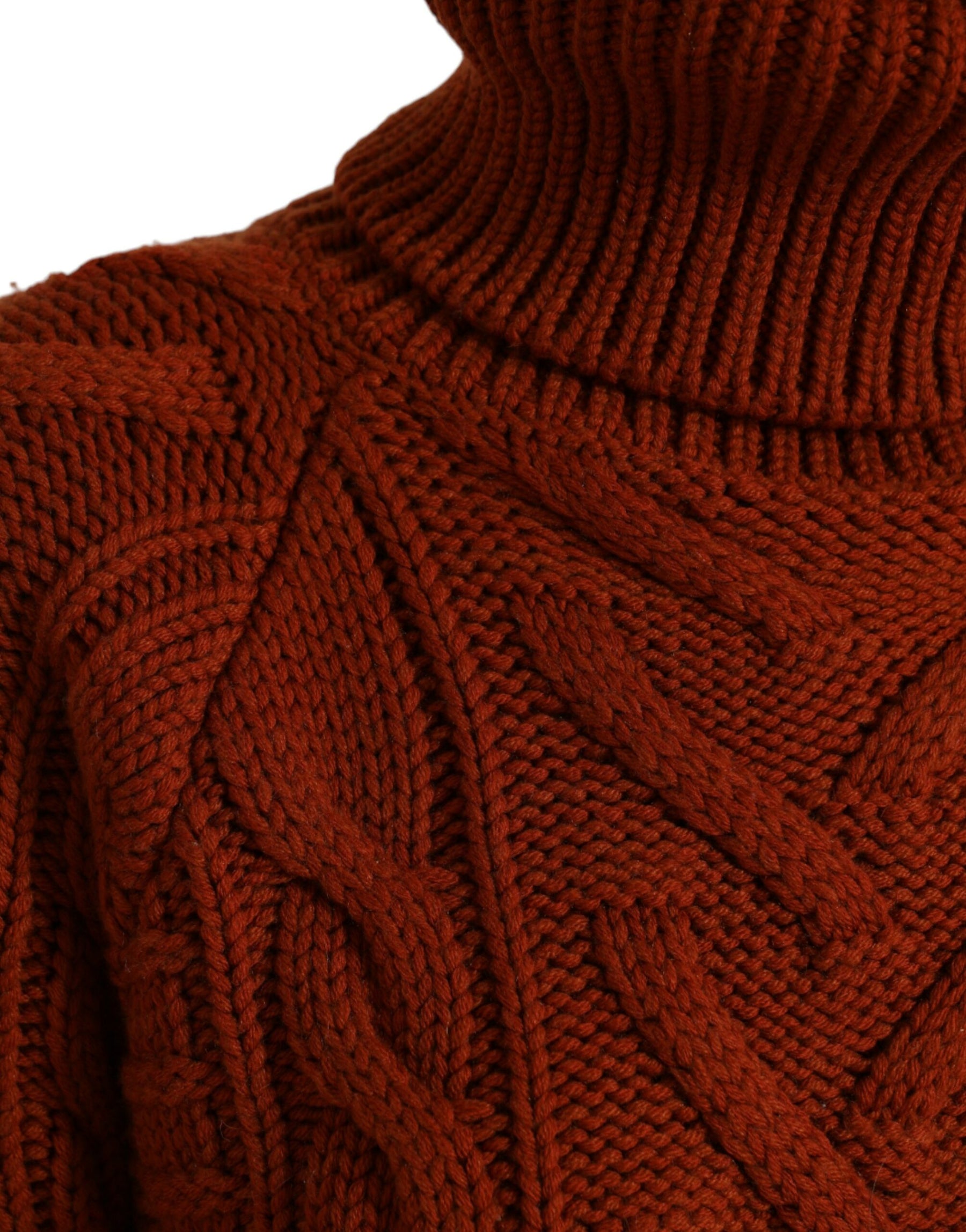 Dolce & Gabbana Brown Wool Knit Turtleneck Pullover Sweater | Regal Royce