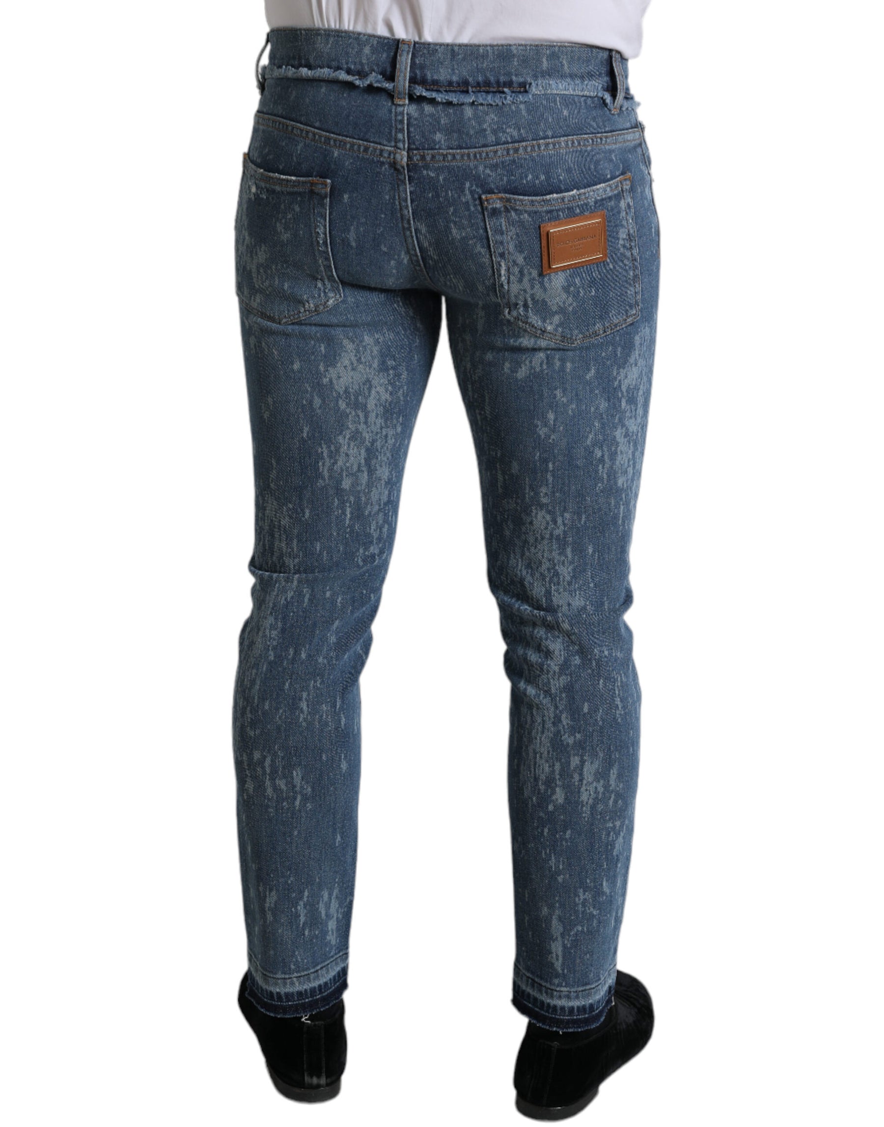 Dolce & Gabbana Blue Washed Skinny Cotton Stretch Denim Jeans | Regal Royce