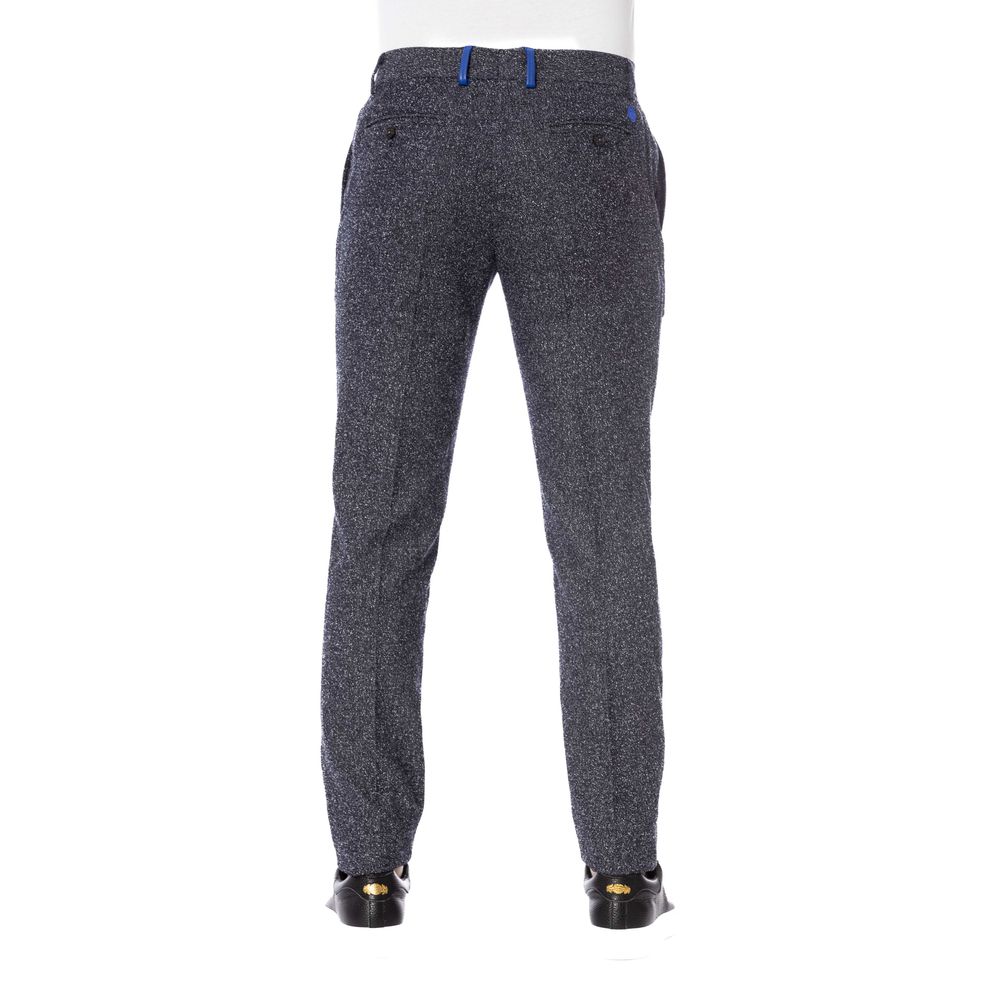 Trussardi Black Cotton Men Pant | Regal Royce