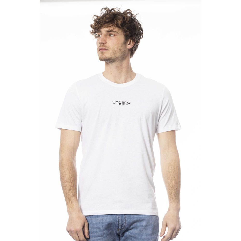 Ungaro Sport White Cotton Men T-Shirt | Regal Royce