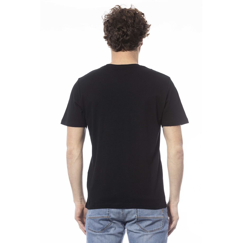 Ungaro Sport Black Cotton Men T-Shirt | Regal Royce
