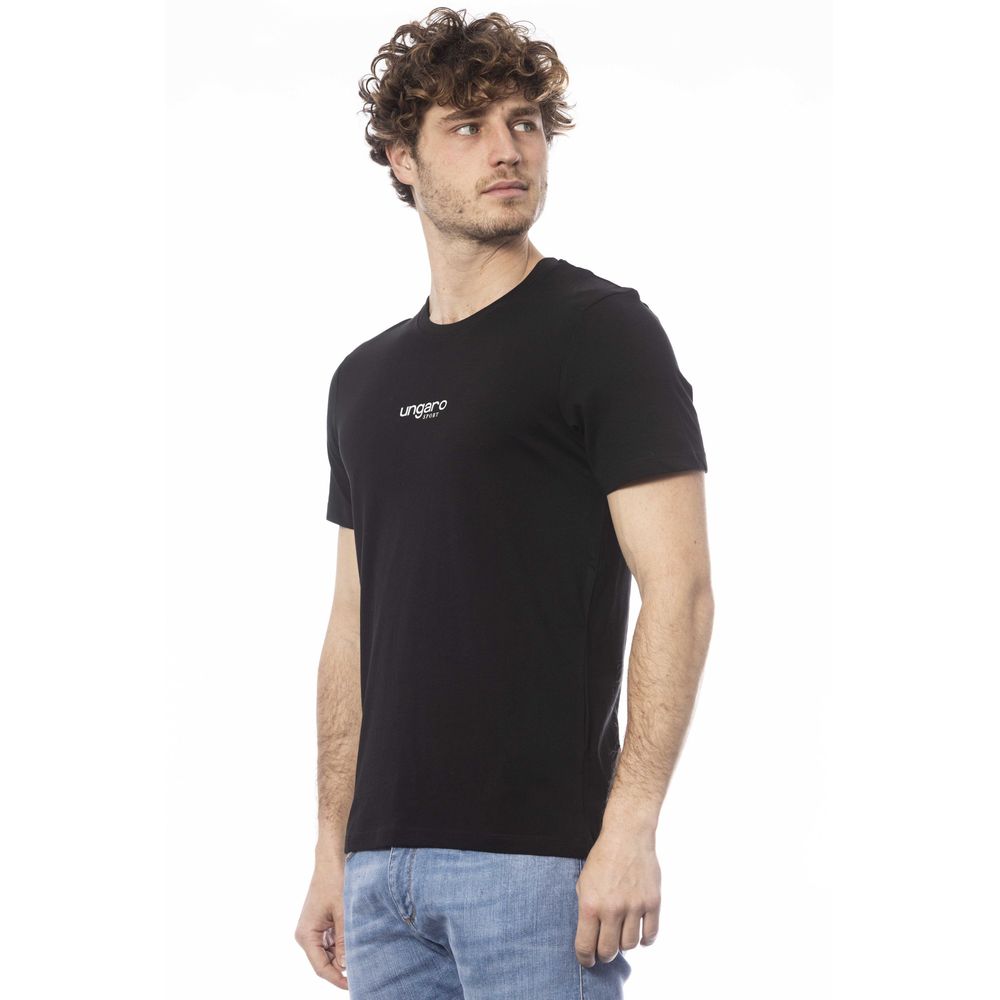 Ungaro Sport Black Cotton Men T-Shirt | Regal Royce