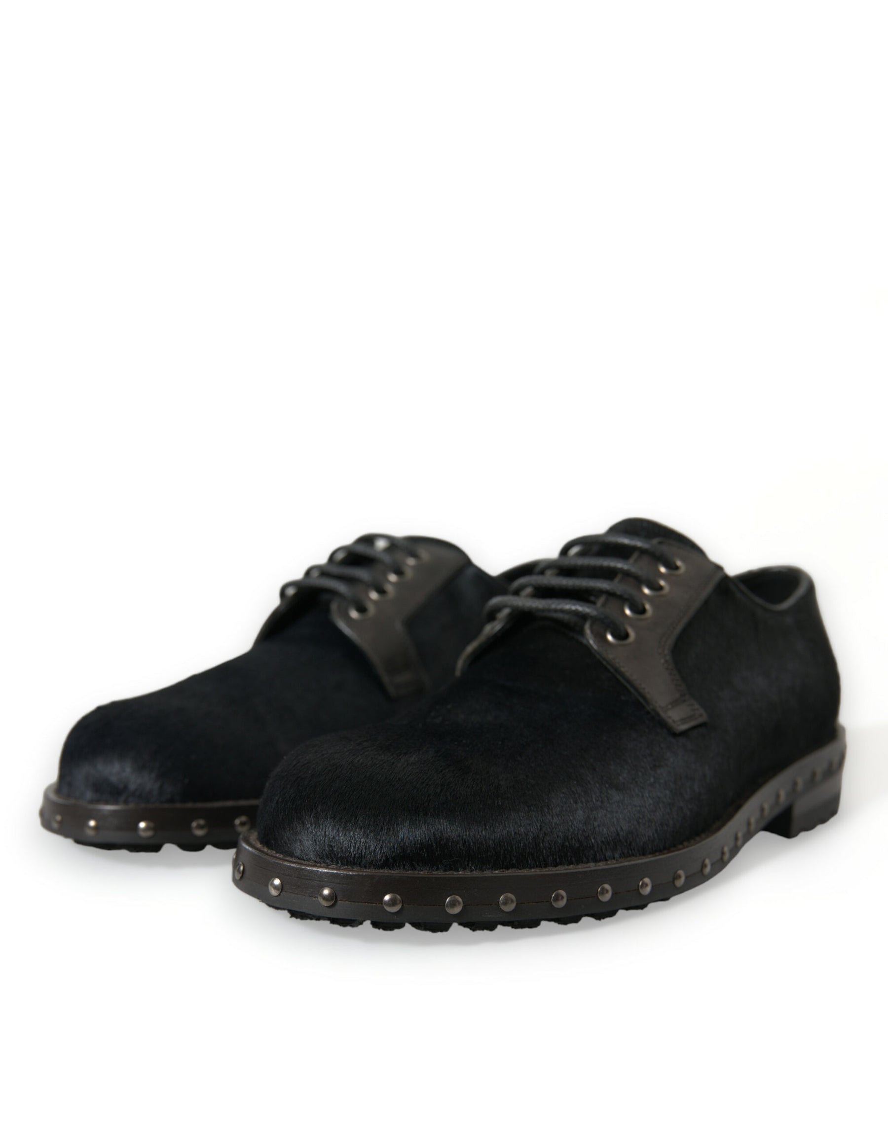 Dolce & Gabbana Black Stable Fur Derby SAN PIETRO Dress Shoes | Regal Royce