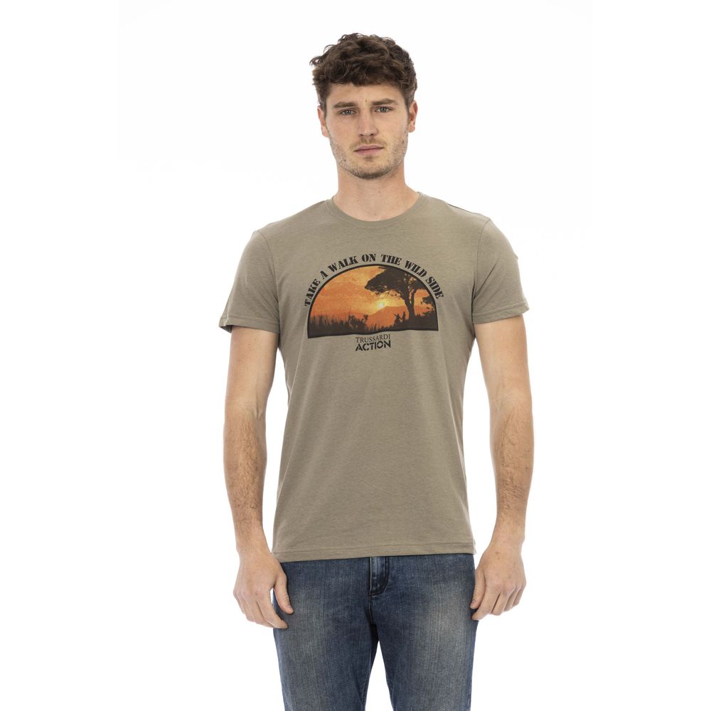Trussardi Action Green Cotton T-Shirt