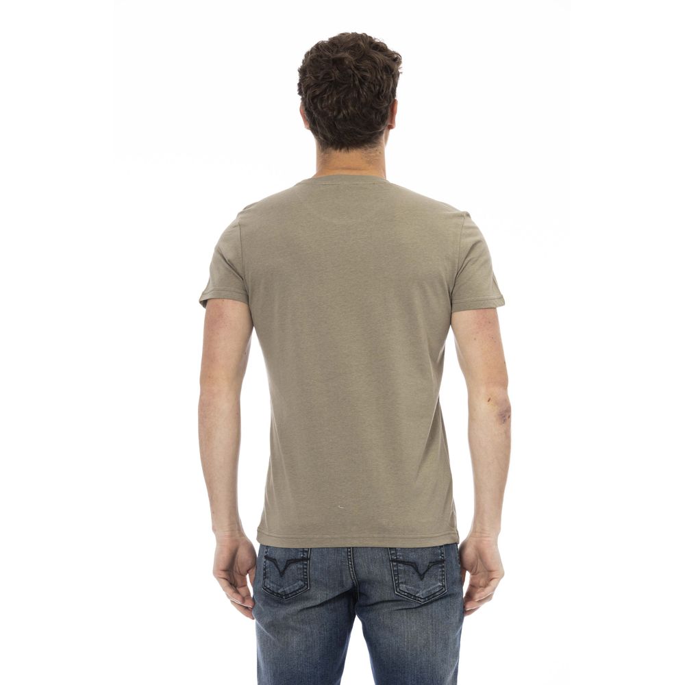Trussardi Action Green Cotton Men T-Shirt | Regal Royce