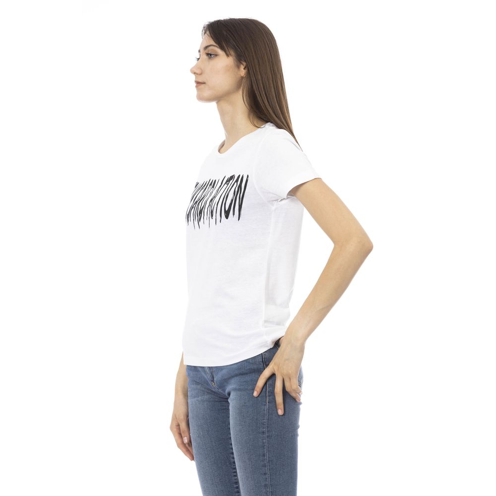 Trussardi Action White Cotton Women T-Shirt | Regal Royce