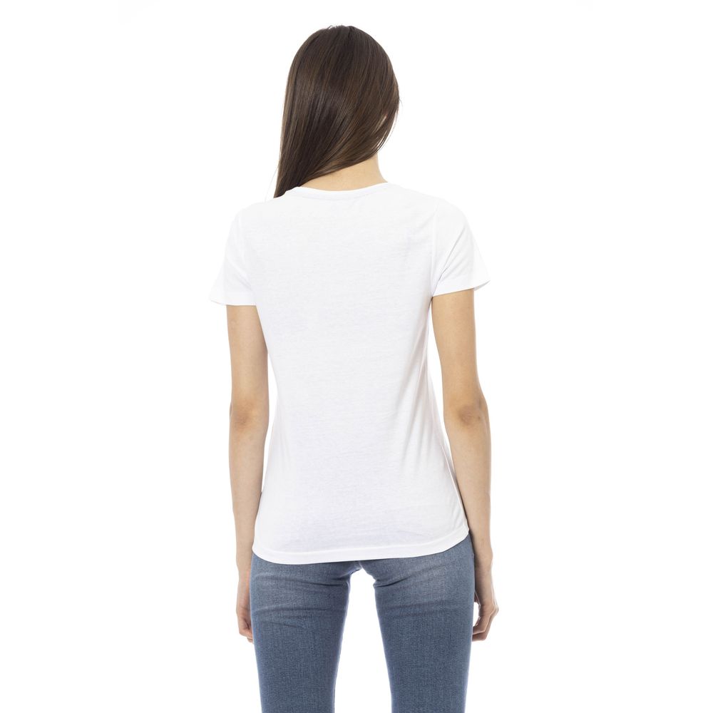 Trussardi Action White Cotton Women T-Shirt | Regal Royce