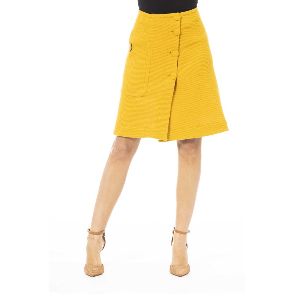 Jacob Cohen Yellow Wool Women Skirt | Regal Royce