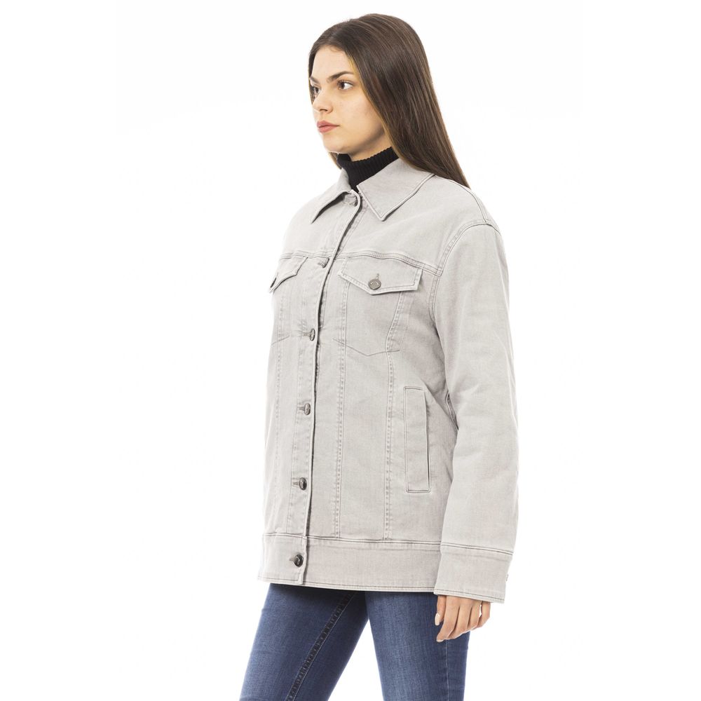 Jacob Cohen Gray Cotton Women Jacket | Regal Royce