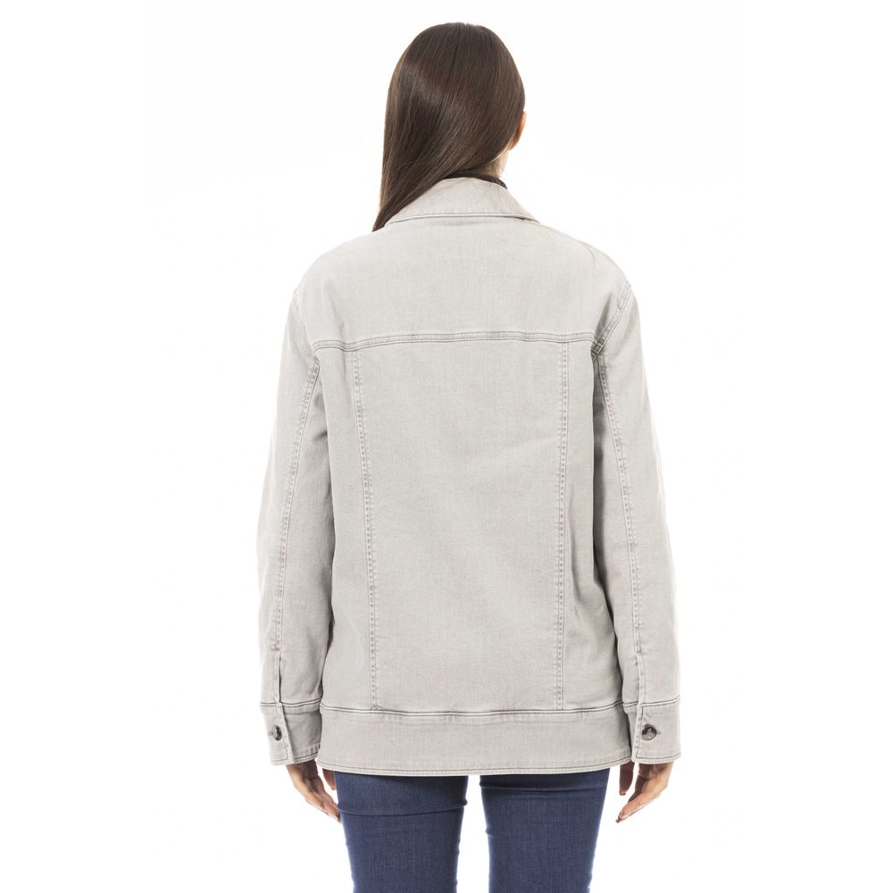 Jacob Cohen Gray Cotton Women Jacket | Regal Royce