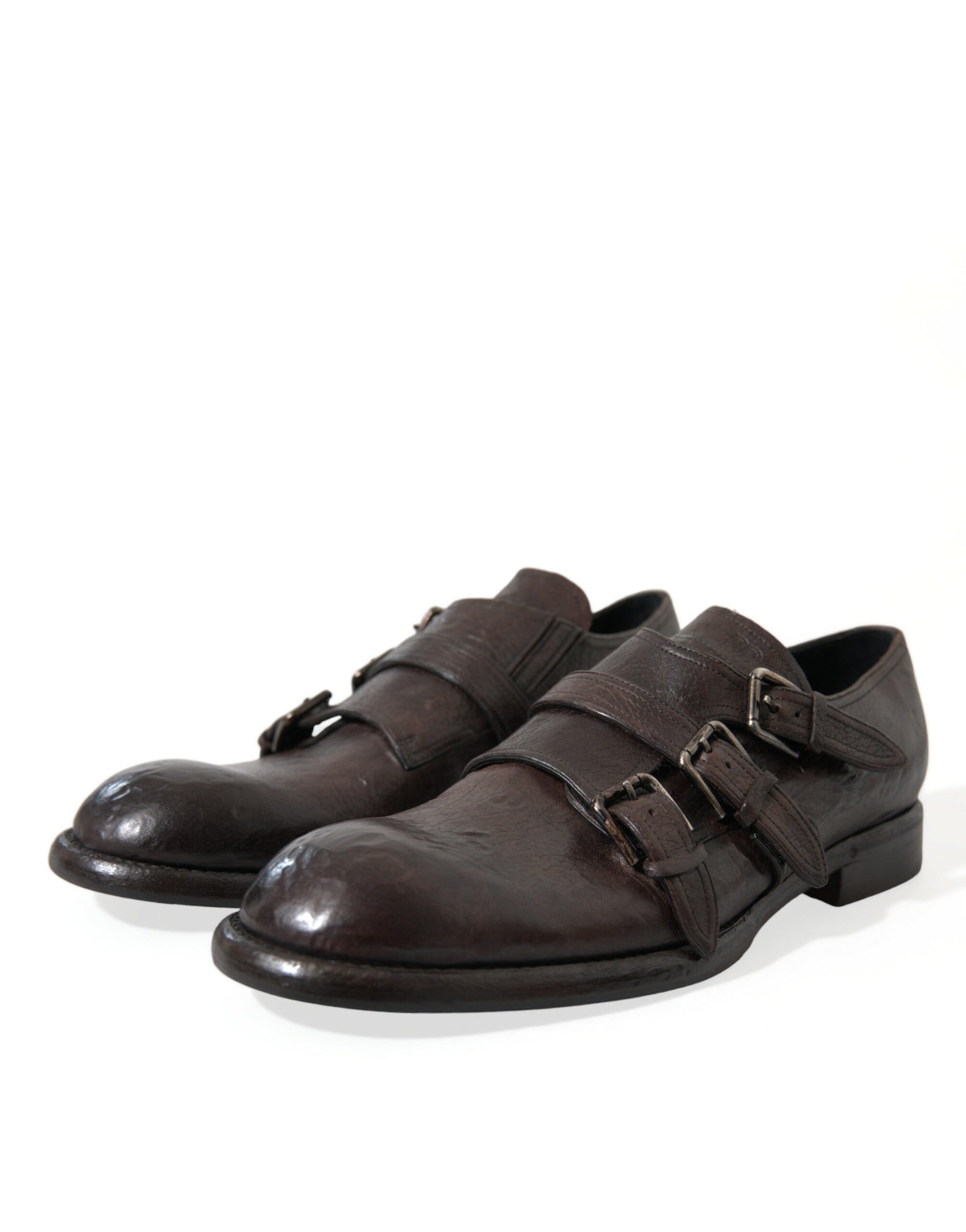 Dolce & Gabbana Brown Leather Strap Formal Dress Shoes | Regal Royce