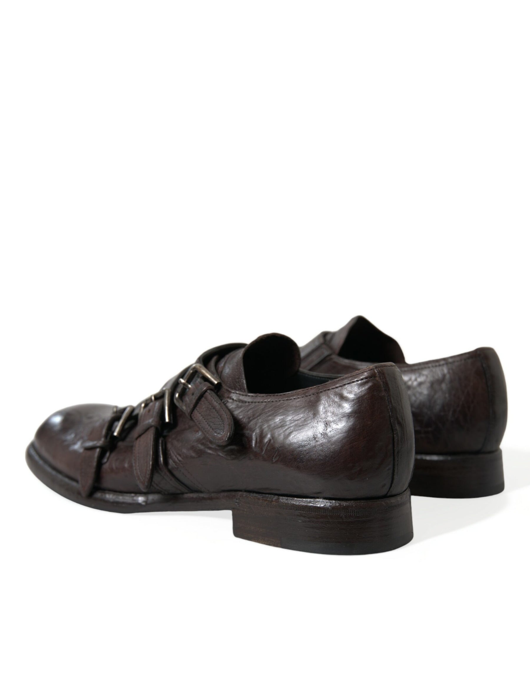 Dolce & Gabbana Brown Leather Strap Formal Dress Shoes | Regal Royce