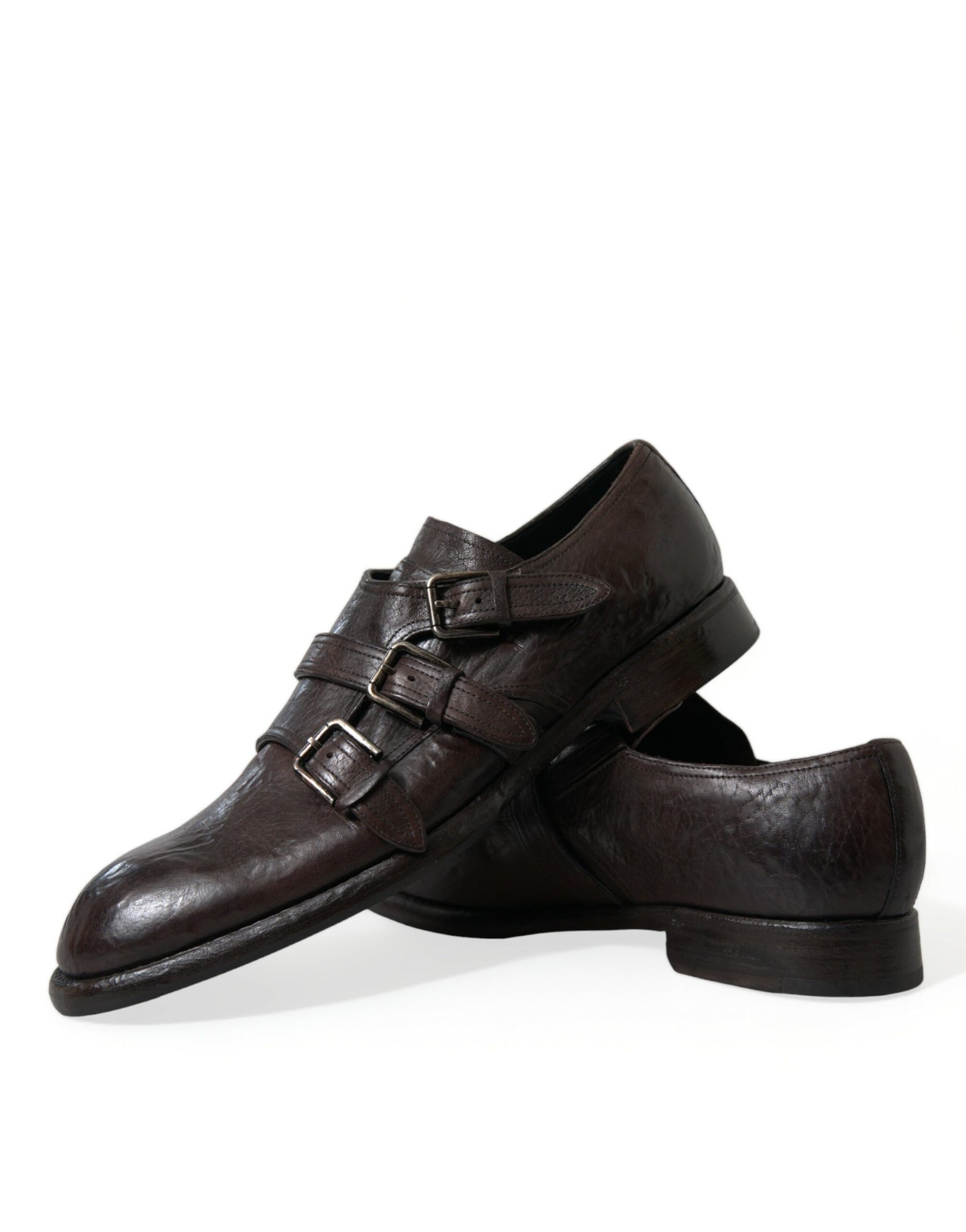 Dolce & Gabbana Brown Leather Strap Formal Dress Shoes | Regal Royce