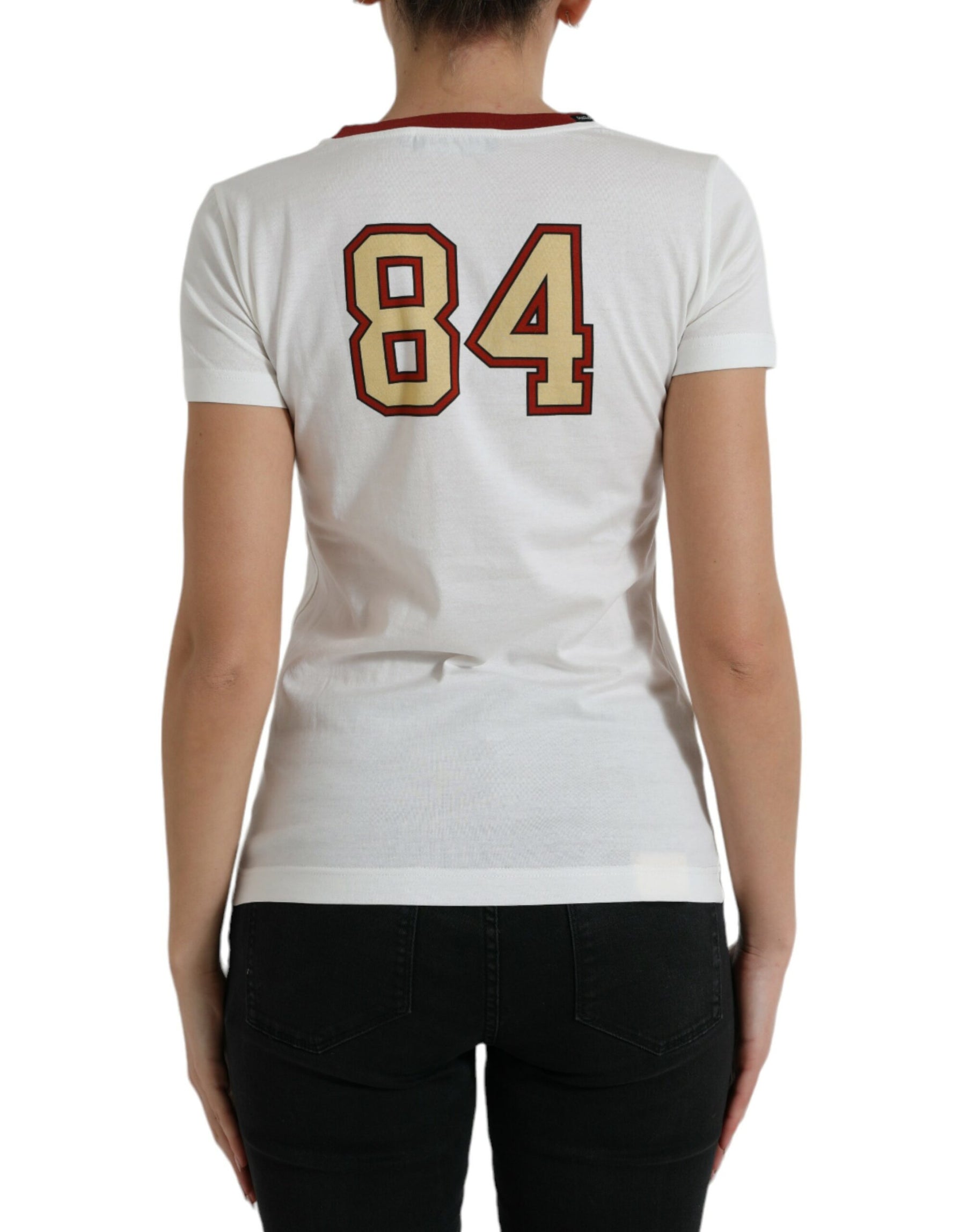 Dolce & Gabbana White Bring Me To The Moon T-shirt Top | Regal Royce