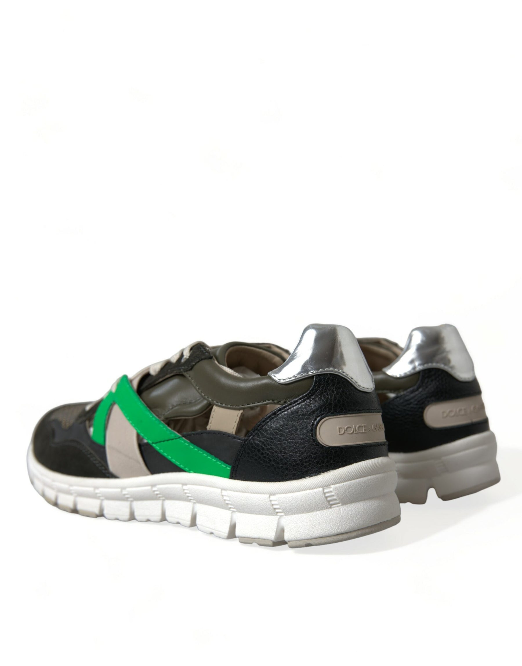 Dolce & Gabbana Multicolor Leather Suede Low Top Sneakers Shoes | Regal Royce