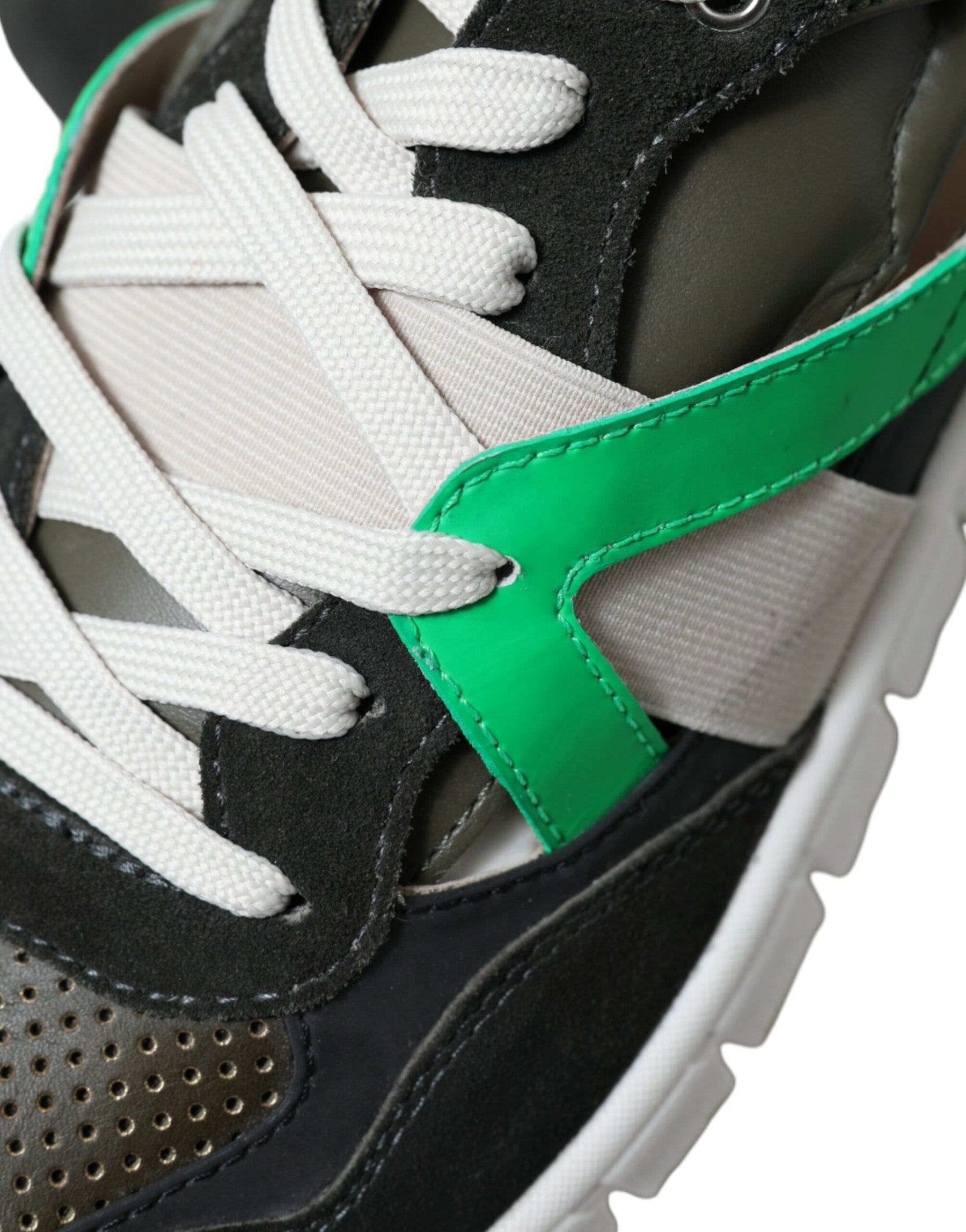 Dolce & Gabbana Multicolor Leather Suede Low Top Sneakers Shoes | Regal Royce