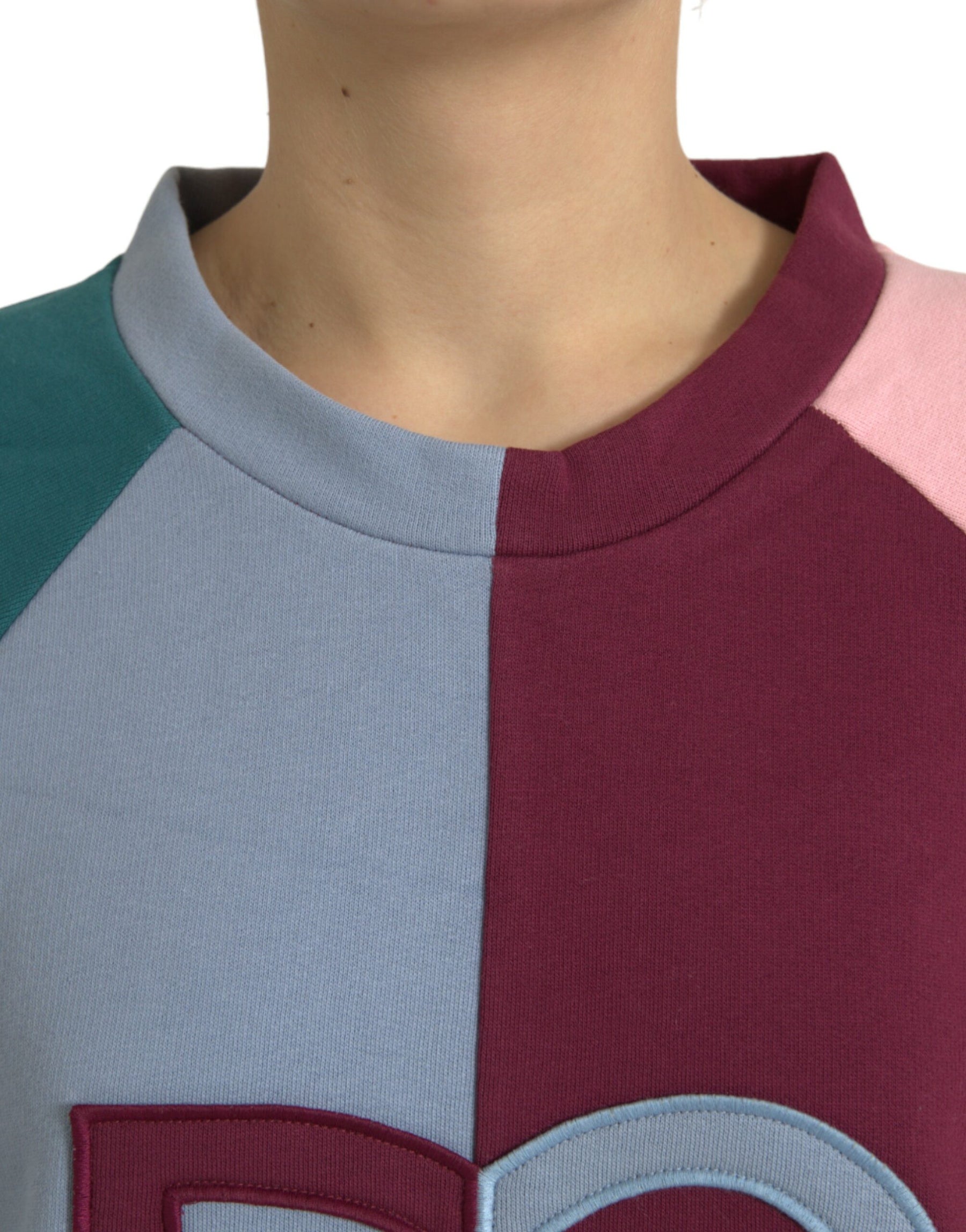 Dolce & Gabbana Multicolor Cotton Crewneck Pullover Sweater | Regal Royce