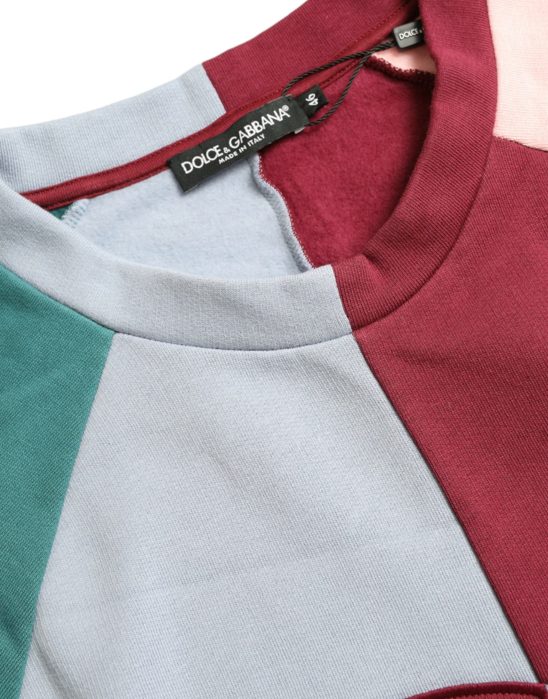Dolce & Gabbana Multicolor Cotton Crewneck Pullover Sweater | Regal Royce