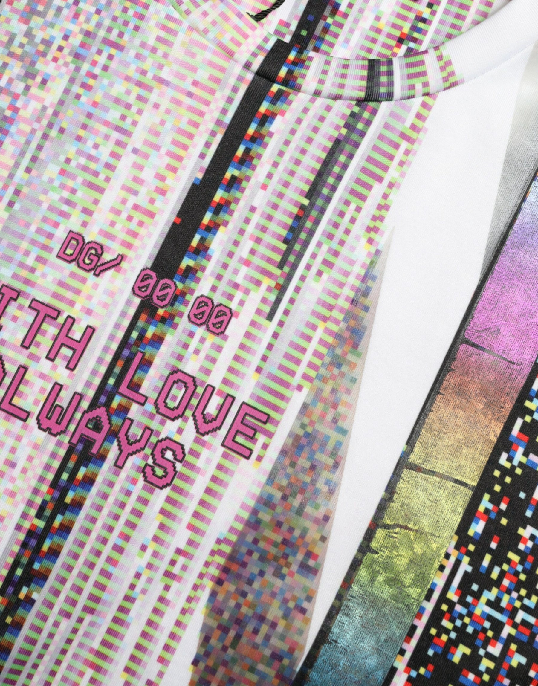 Dolce & Gabbana Multicolor With Love Always Print T-shirt | Regal Royce