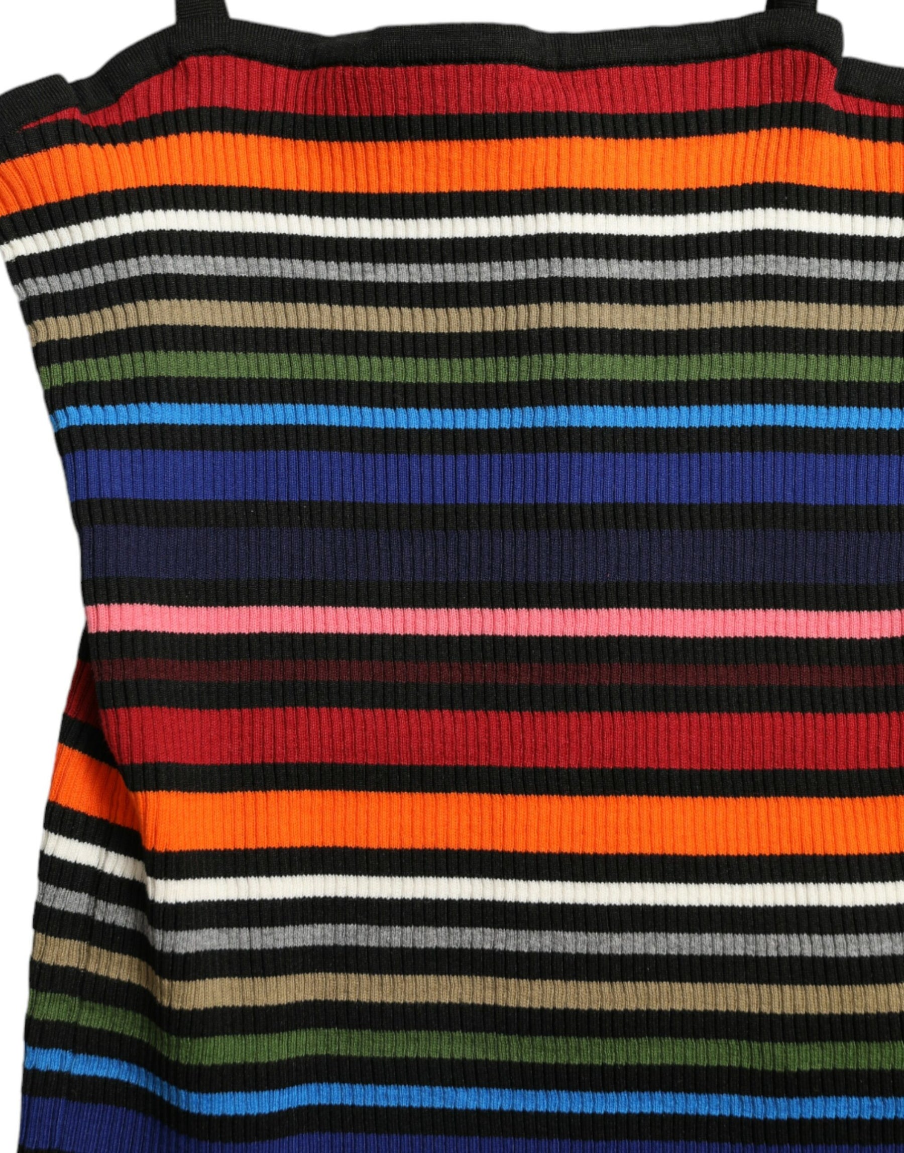 Dolce & Gabbana Multicolor Stripes Spaghetti Strap Tank Top | Regal Royce
