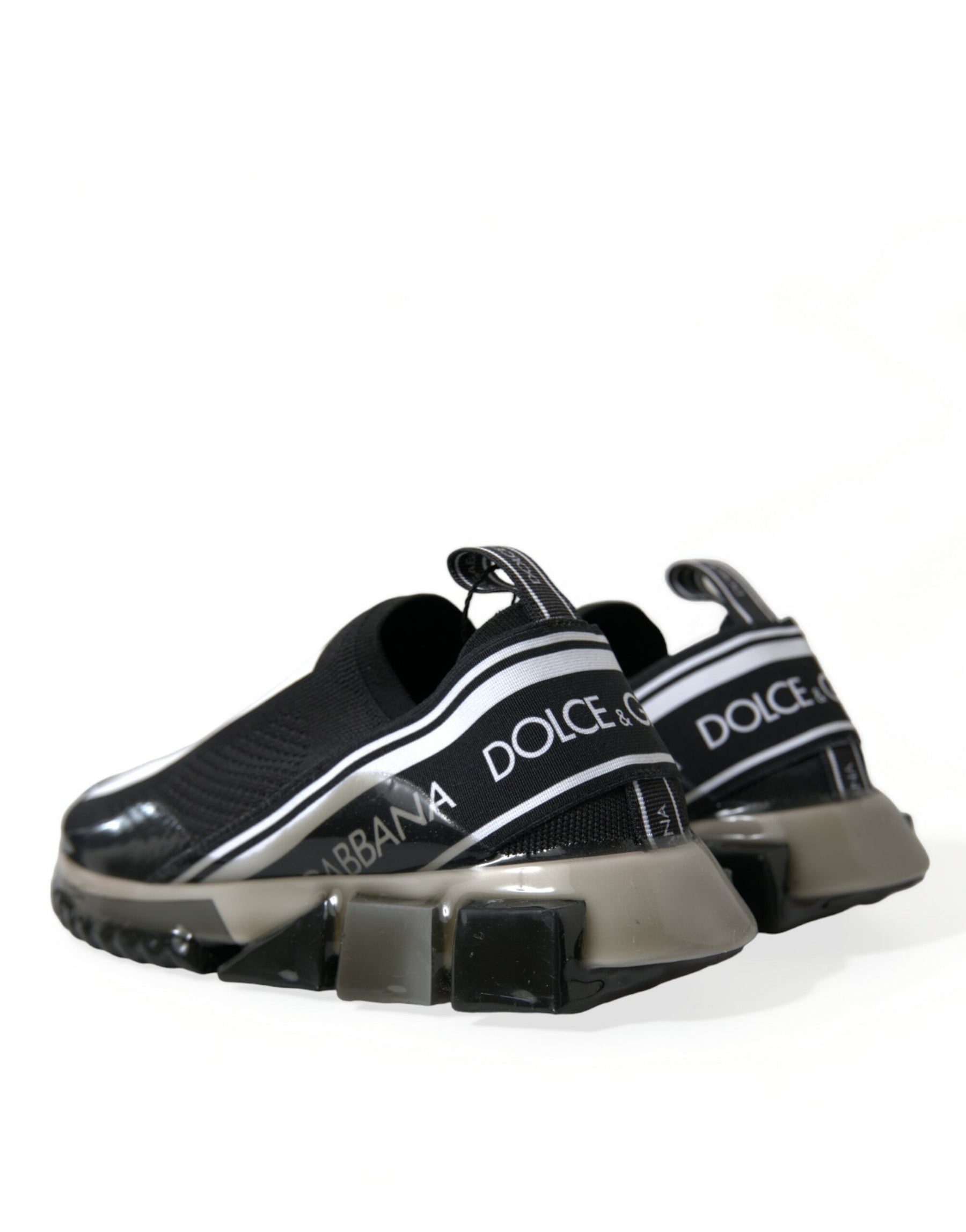 Dolce & Gabbana Black White Slip On Sneakers Sorrento Shoes | Regal Royce