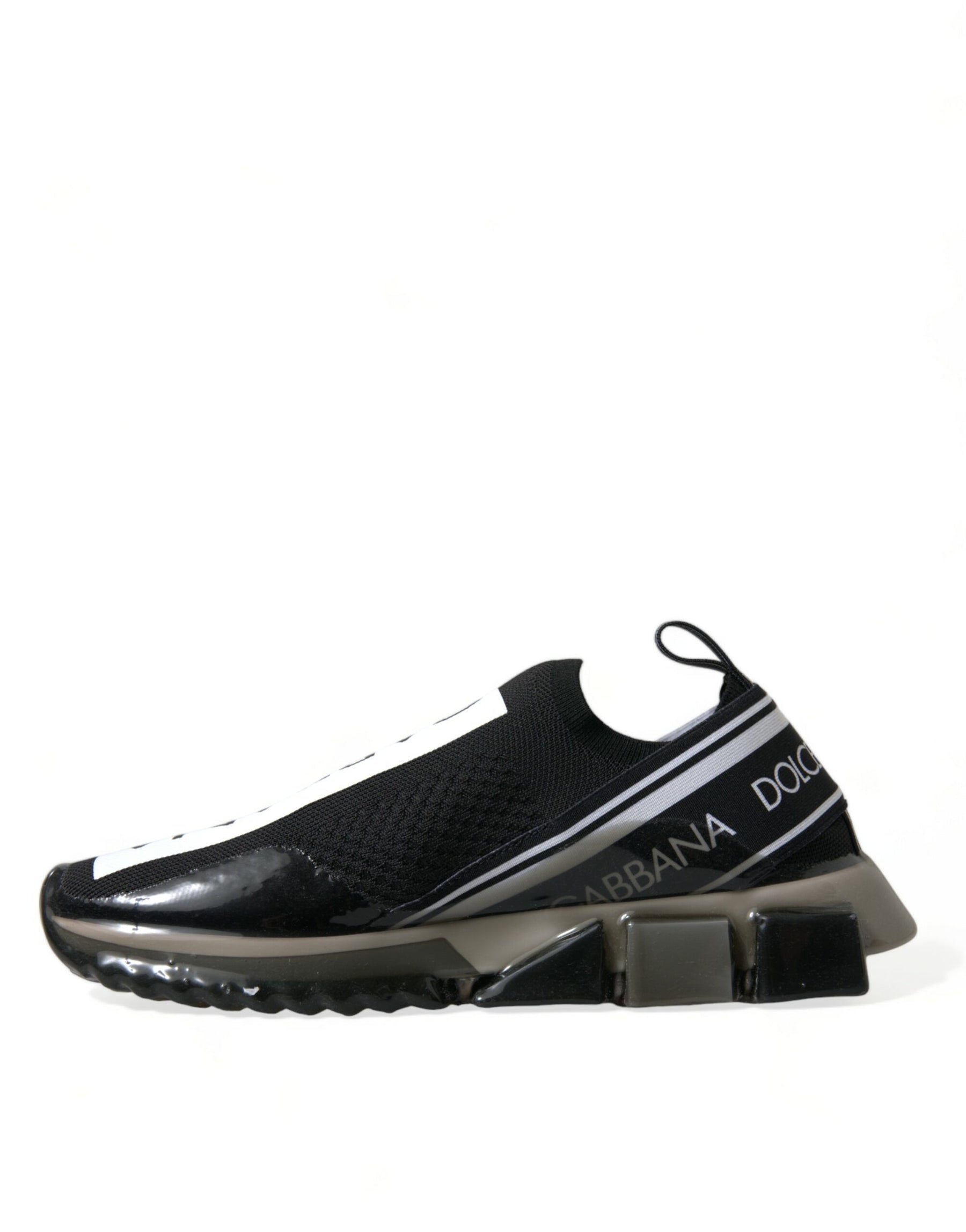 Dolce & Gabbana Black White Slip On Sneakers Sorrento Shoes | Regal Royce