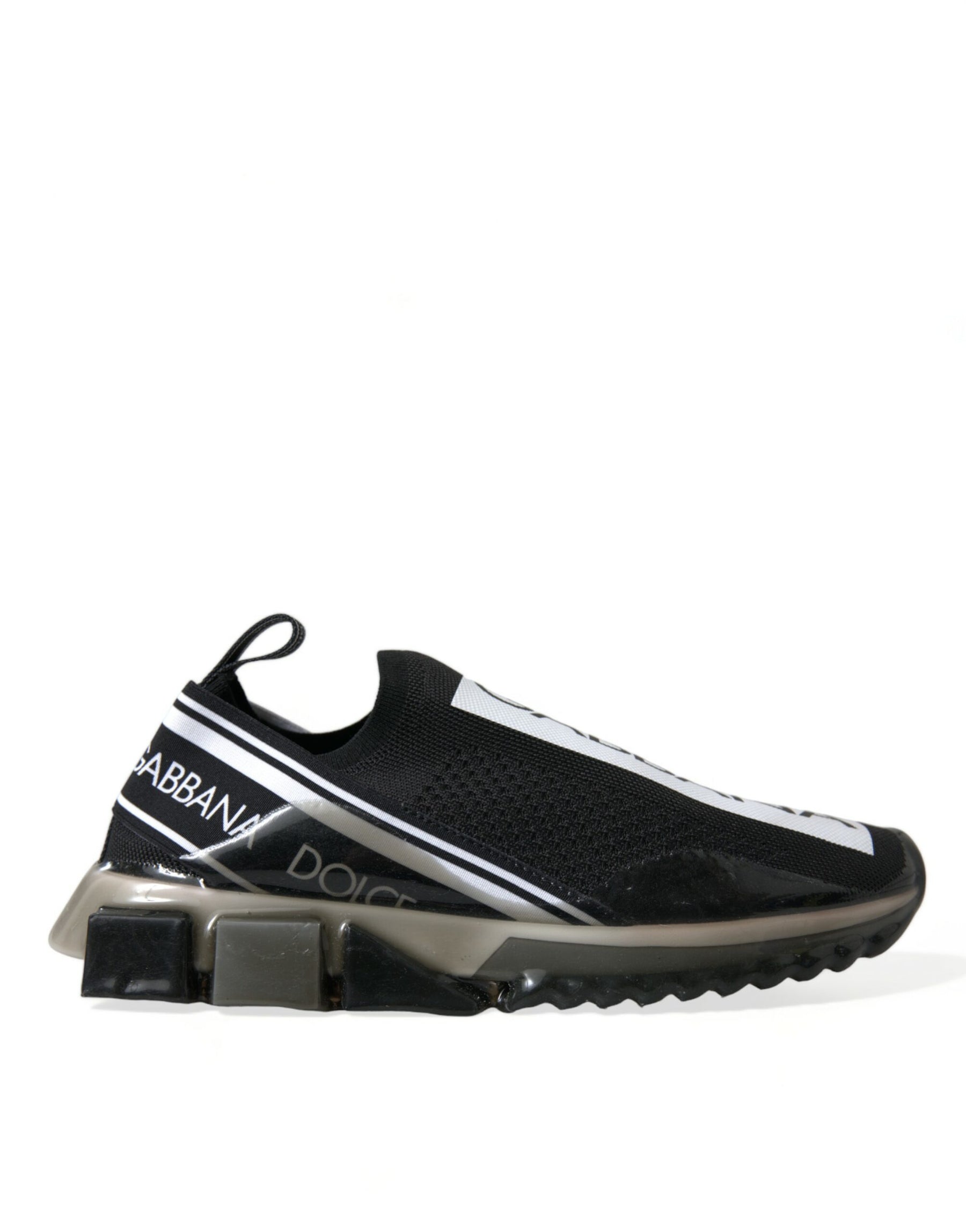 Dolce & Gabbana Black White Slip On Sneakers Sorrento Shoes | Regal Royce