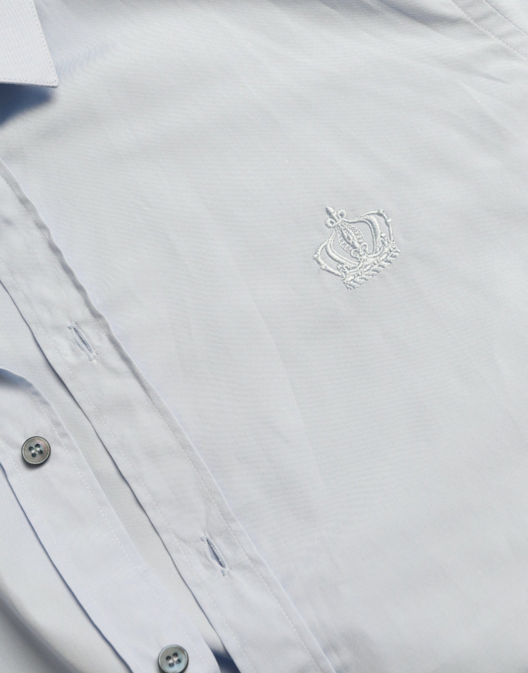 Dolce & Gabbana Sky Blue Cotton Men Formal GOLD Dress Shirt | Regal Royce