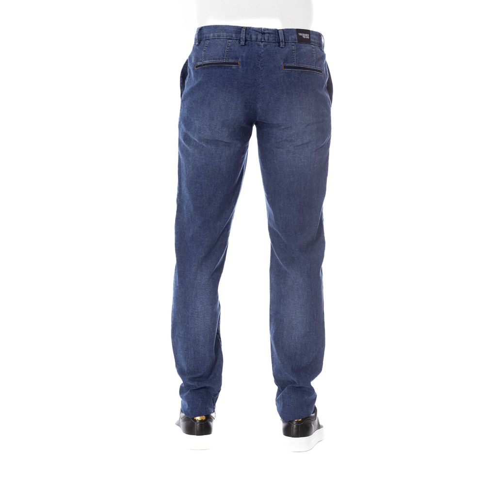 Trussardi Jeans Blue Cotton Men Jeans | Regal Royce