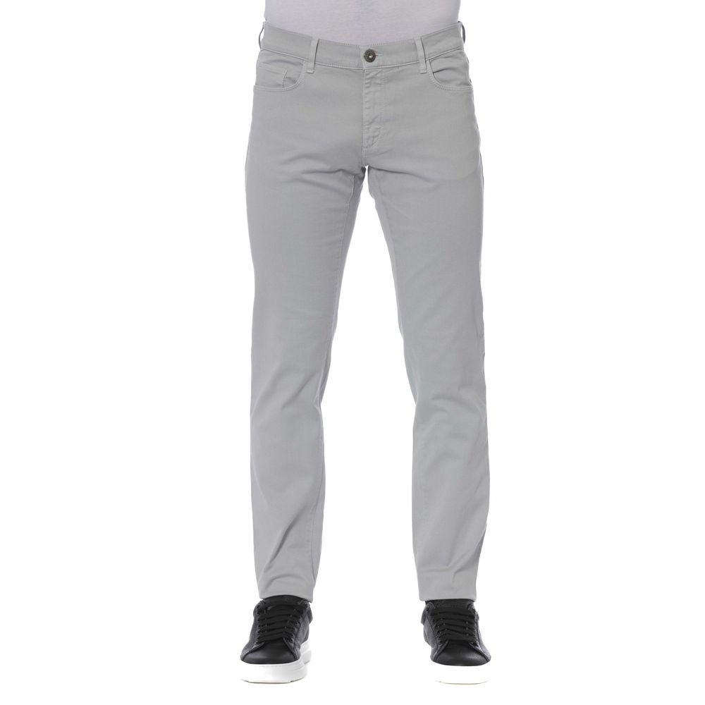 Trussardi Jeans Gray Cotton Men Jeans | Regal Royce