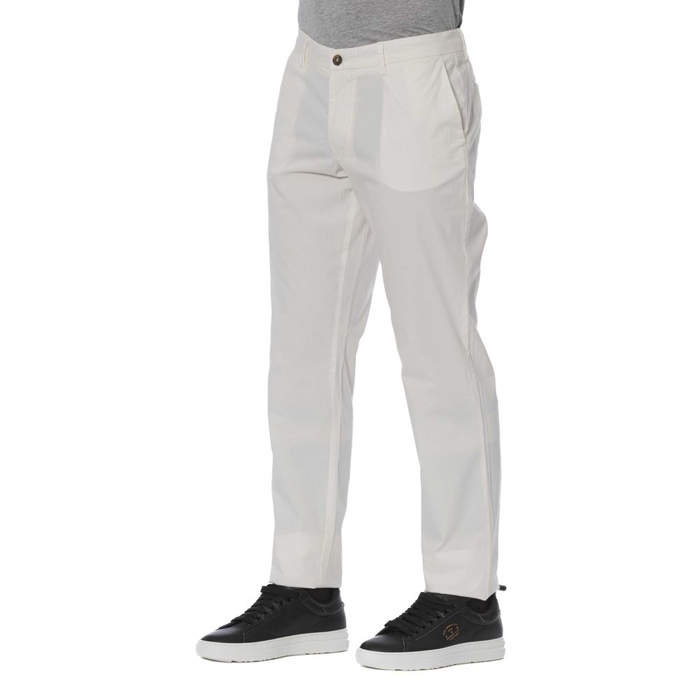 Trussardi Jeans White Cotton Men Jeans | Regal Royce