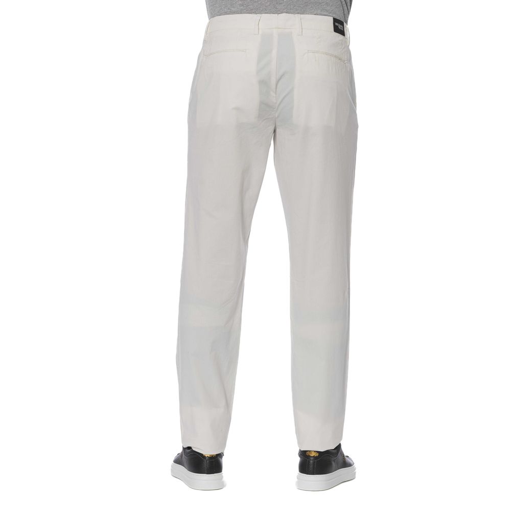 Trussardi Jeans White Cotton Men Jeans | Regal Royce