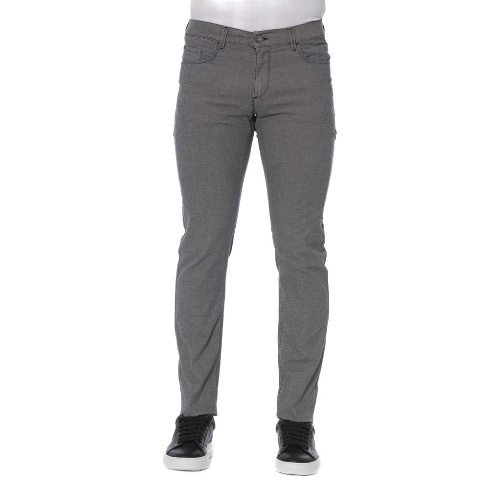 Trussardi Jeans Gray Cotton Men's Pants | Regal Royce