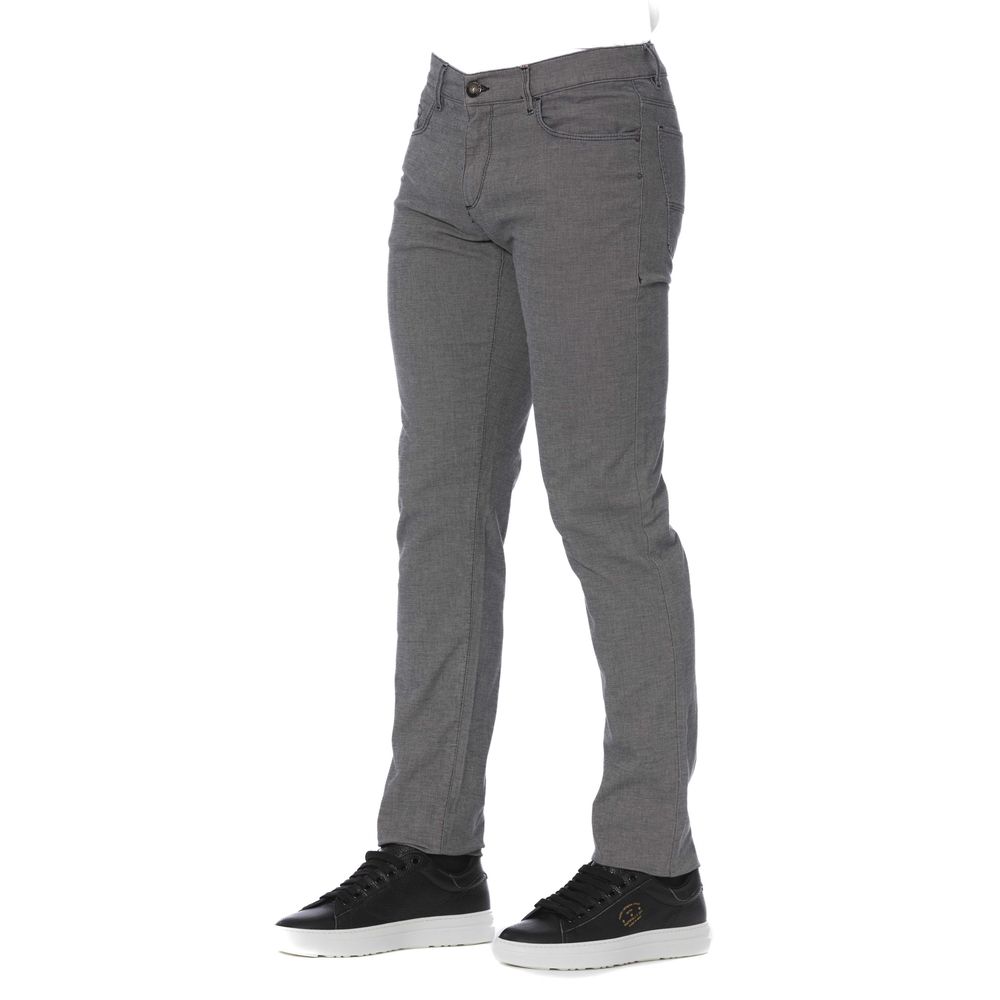 Trussardi Jeans Gray Cotton Men's Pants | Regal Royce