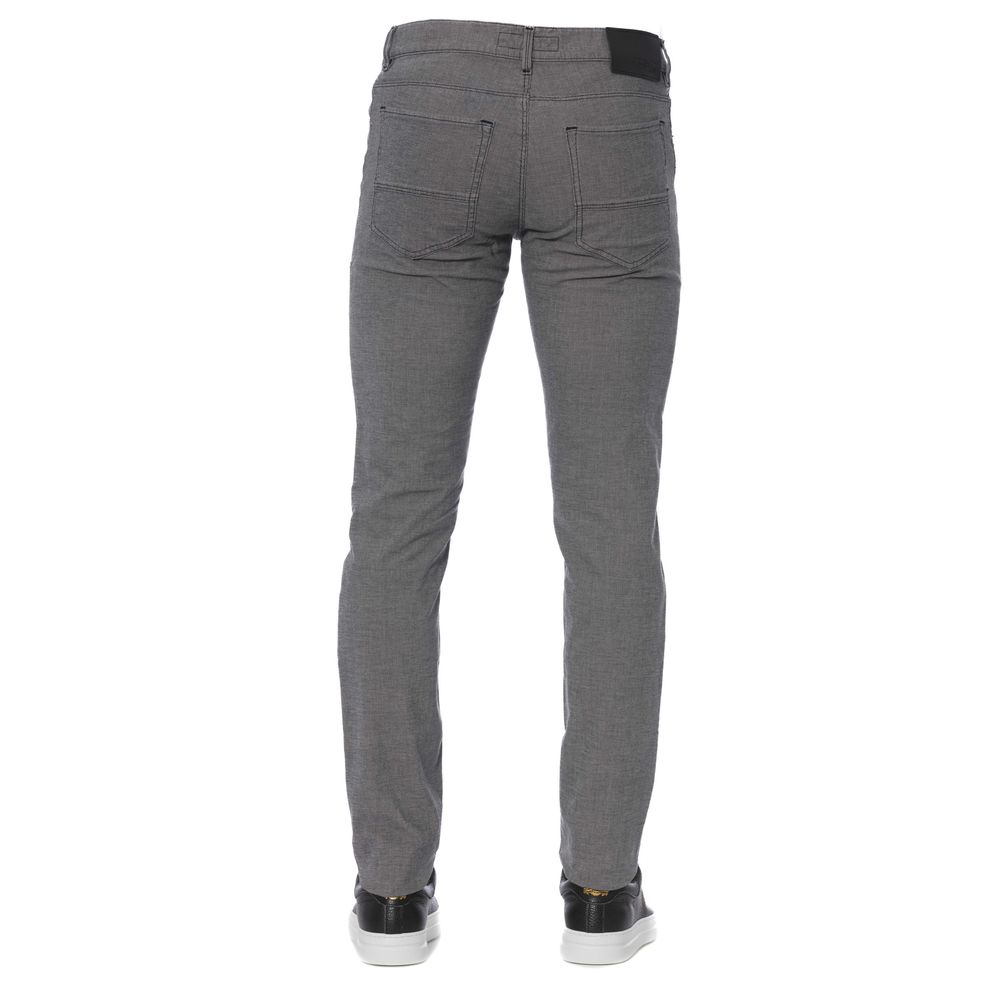 Trussardi Jeans Gray Cotton Men's Pants | Regal Royce