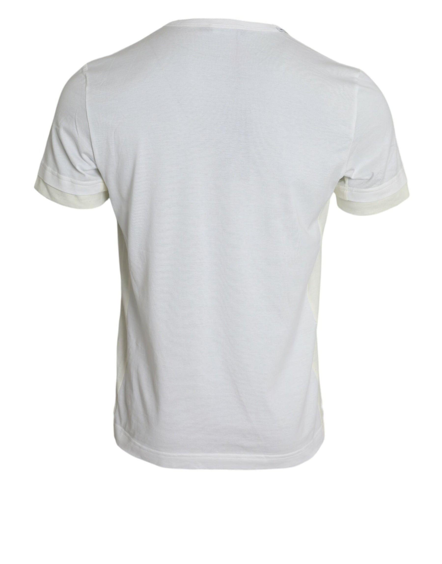 Dolce & Gabbana White Cotton Pocket Short Sleeves T-shirt | Regal Royce
