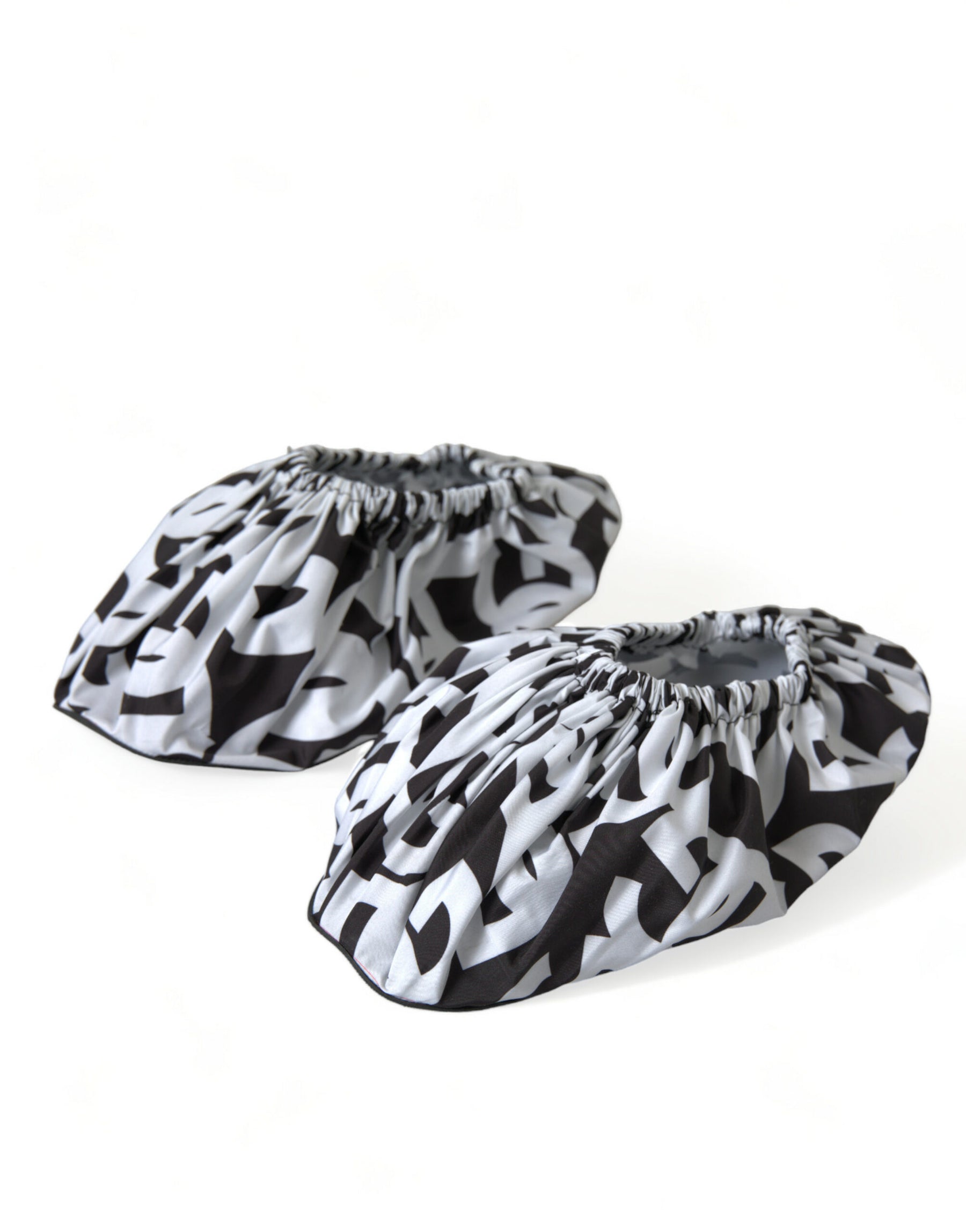 Dolce & Gabbana White Logo Print Nylon Slip On Flats Shoes | Regal Royce