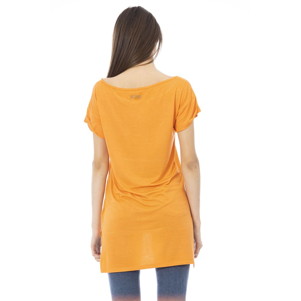 Just Cavalli Orange Cotton Women T-Shirt | Regal Royce