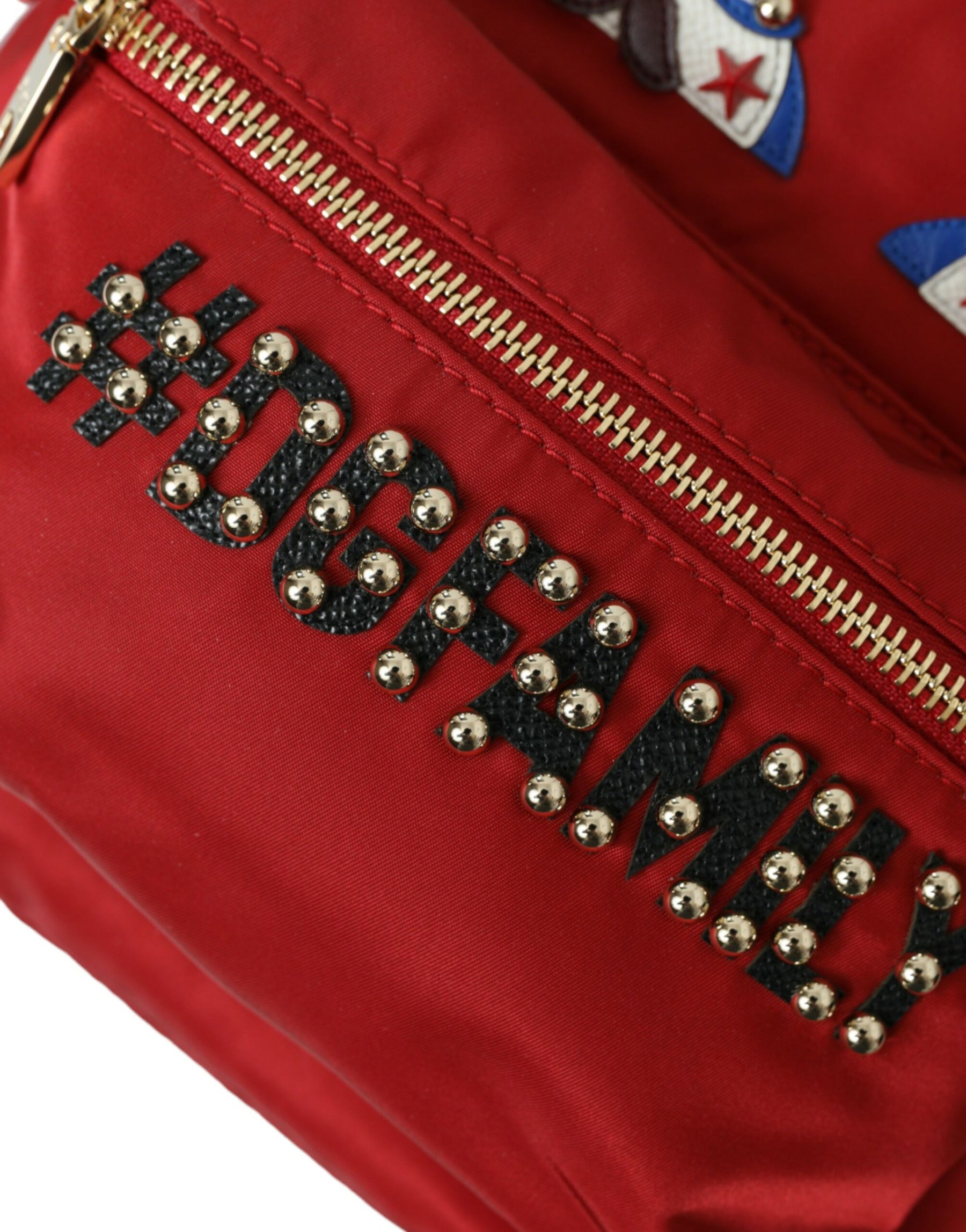 Dolce & Gabbana Red #DGFAMILY Embellished Backpack VULCANO Bag | Regal Royce