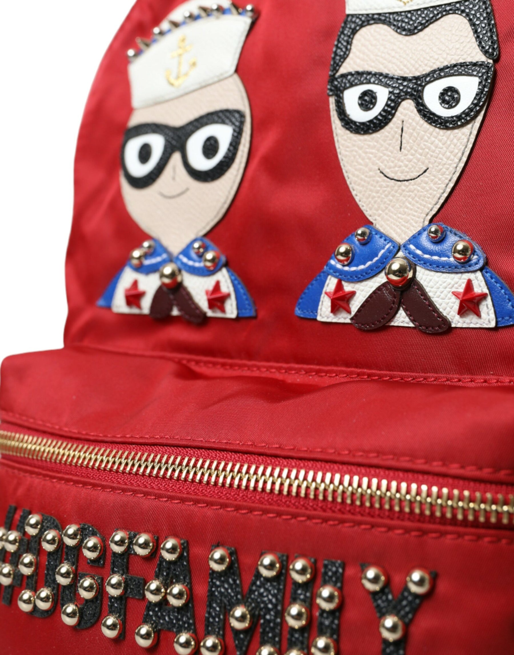 Dolce & Gabbana Red #DGFAMILY Embellished Backpack VULCANO Bag | Regal Royce