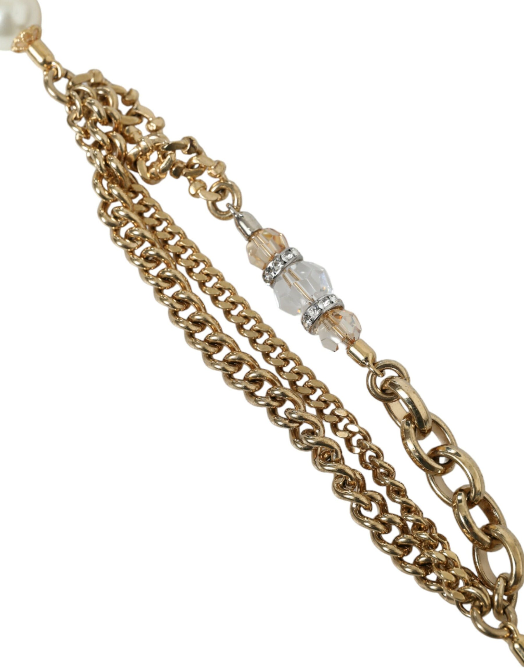 Dolce & Gabbana Blue Braided Gold Brass Chain Waist Belt | Regal Royce