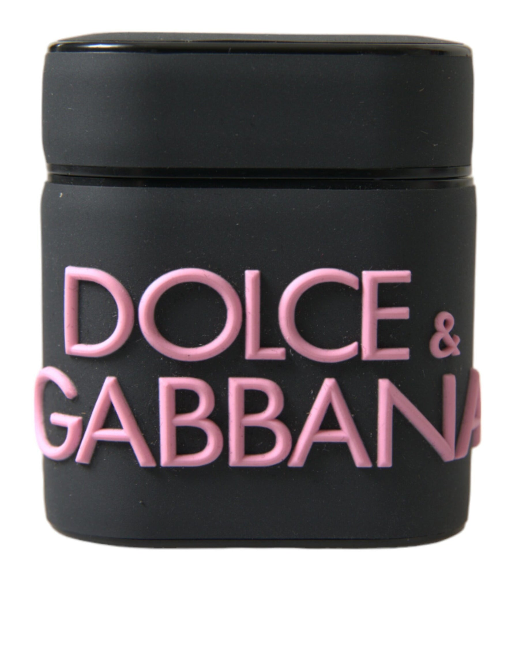 Dolce & Gabbana Black Pink Silicone Embossed Logo Airpods Case | Regal Royce