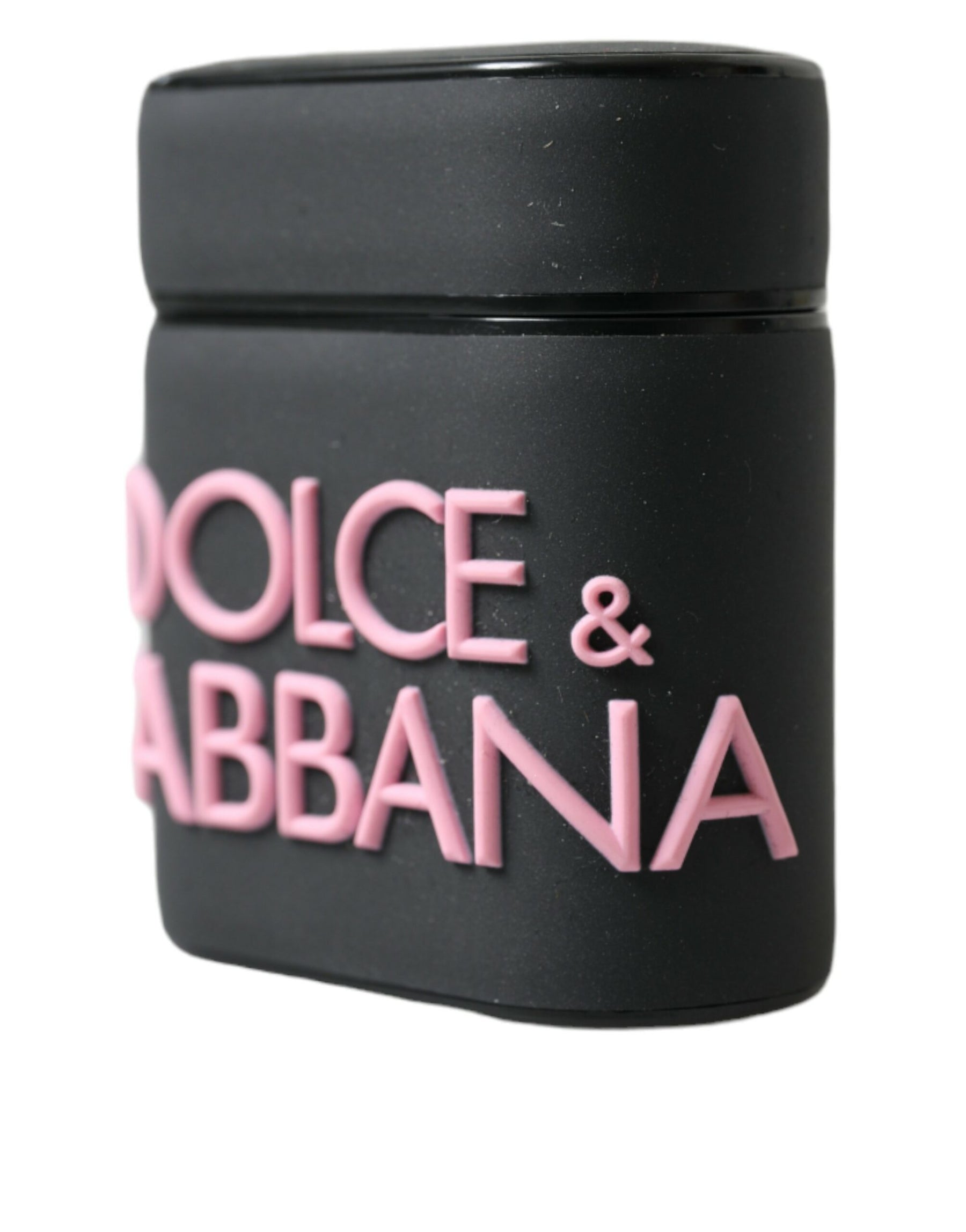 Dolce & Gabbana Black Pink Silicone Embossed Logo Airpods Case | Regal Royce