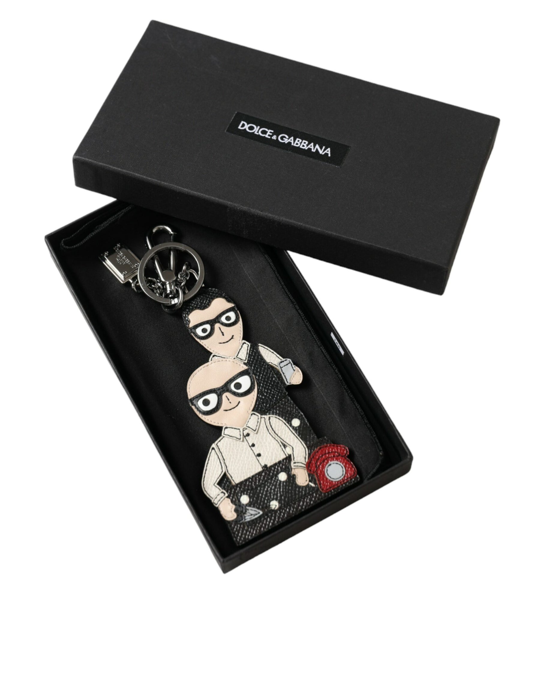 Dolce & Gabbana Leather Dominico Stefano #DGFAMILY Logo Badge Keychain | Regal Royce