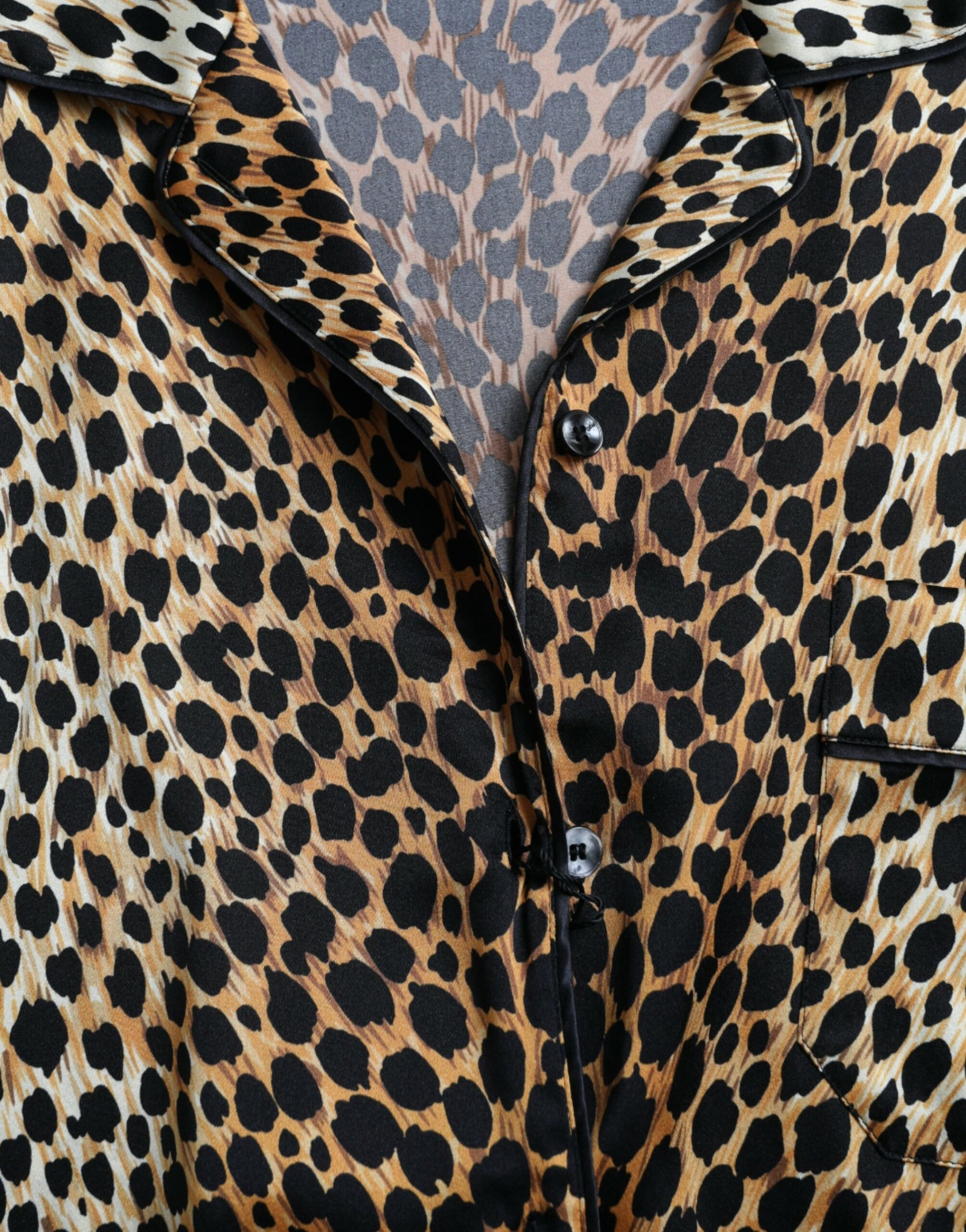 Dolce & Gabbana Brown Leopard Print Long Sleeves Blouse Top | Regal Royce